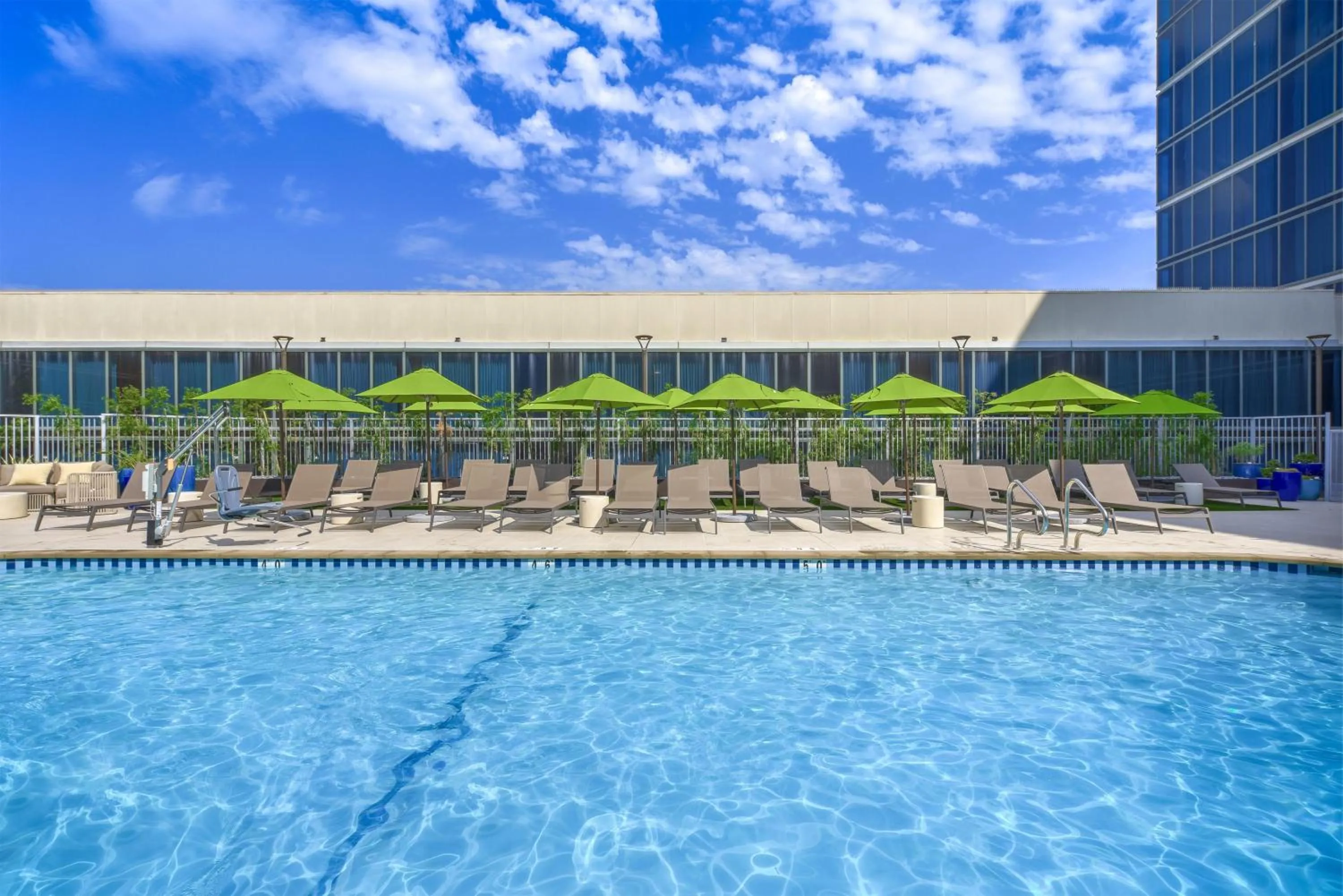 Pool view in Hilton Anaheim