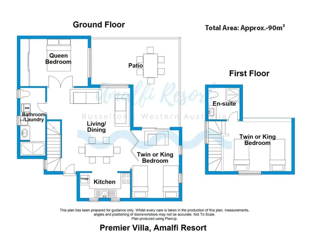 Floor plan in Amalfi Resort Busselton's Best Kept Secret