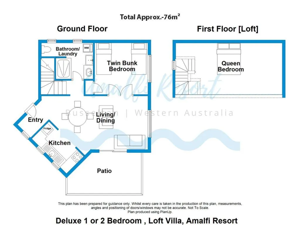 Floor plan in Amalfi Resort Busselton's Best Kept Secret