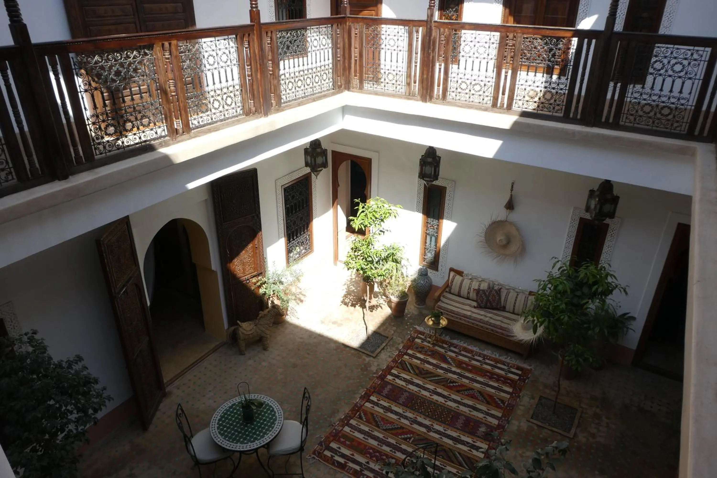 Inner courtyard view in Riad Smara