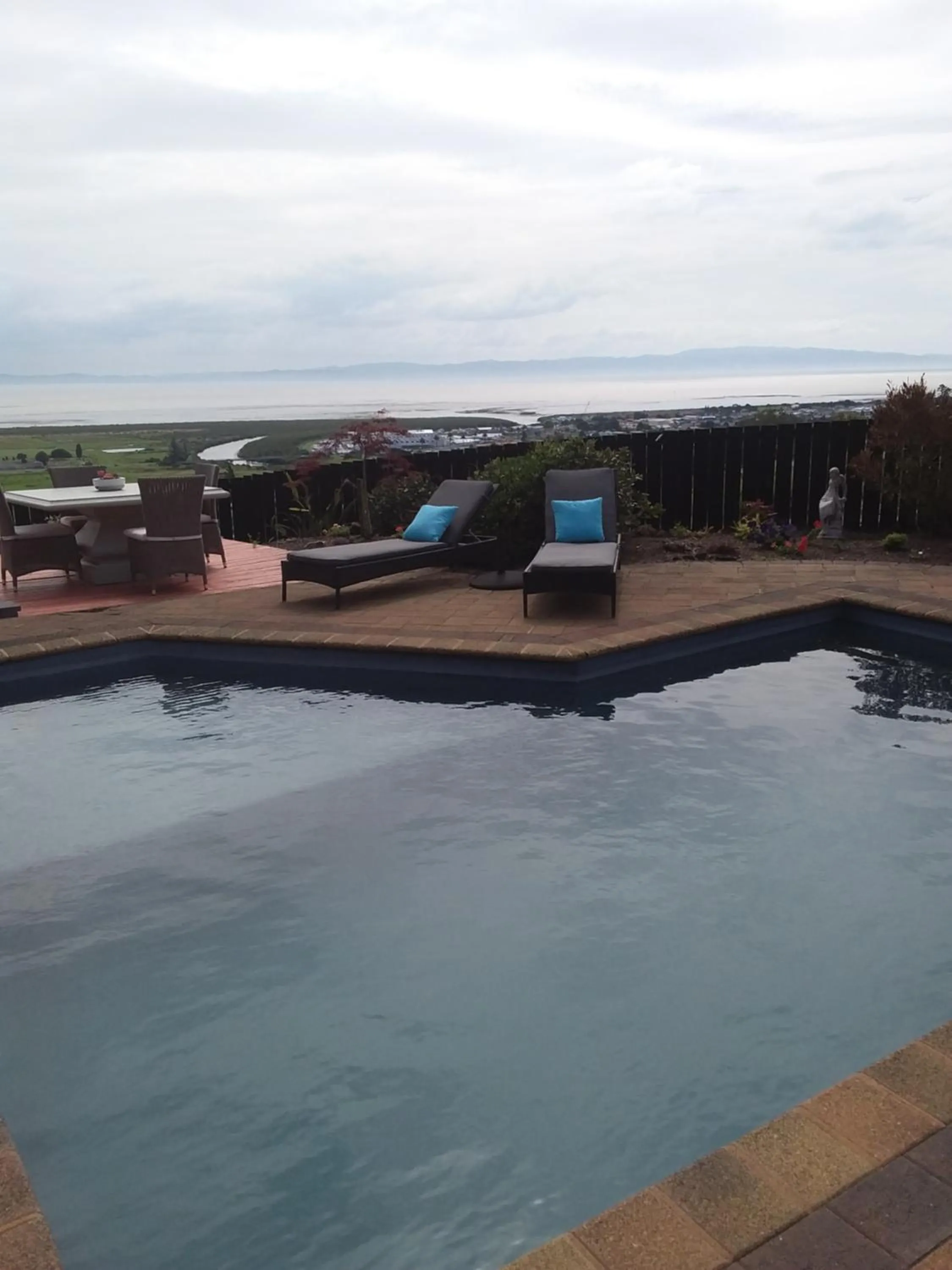 Swimming pool in Chartré Manor B&B