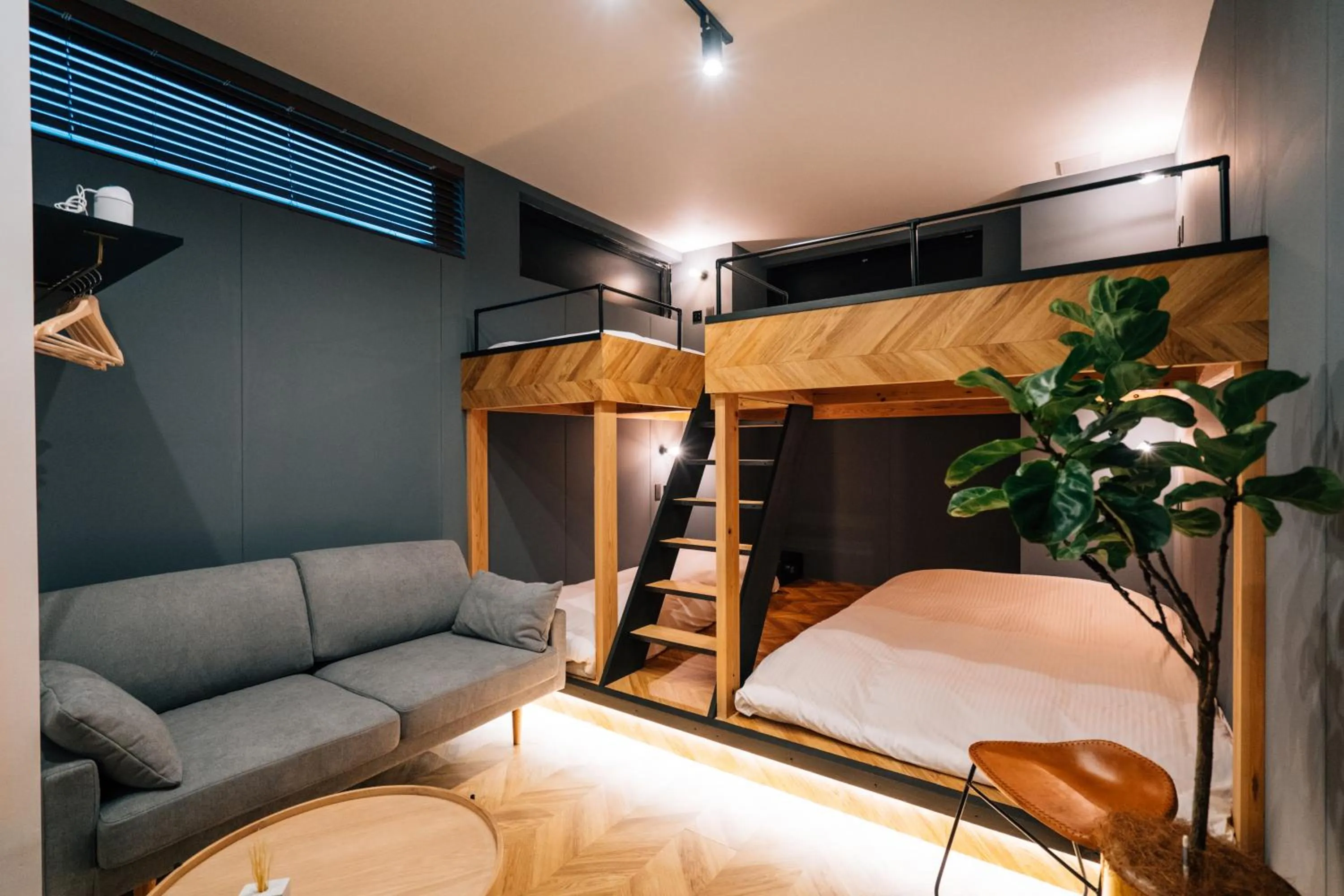 Seating area, Bed in mizuka Daimyo 3 - unmanned hotel-