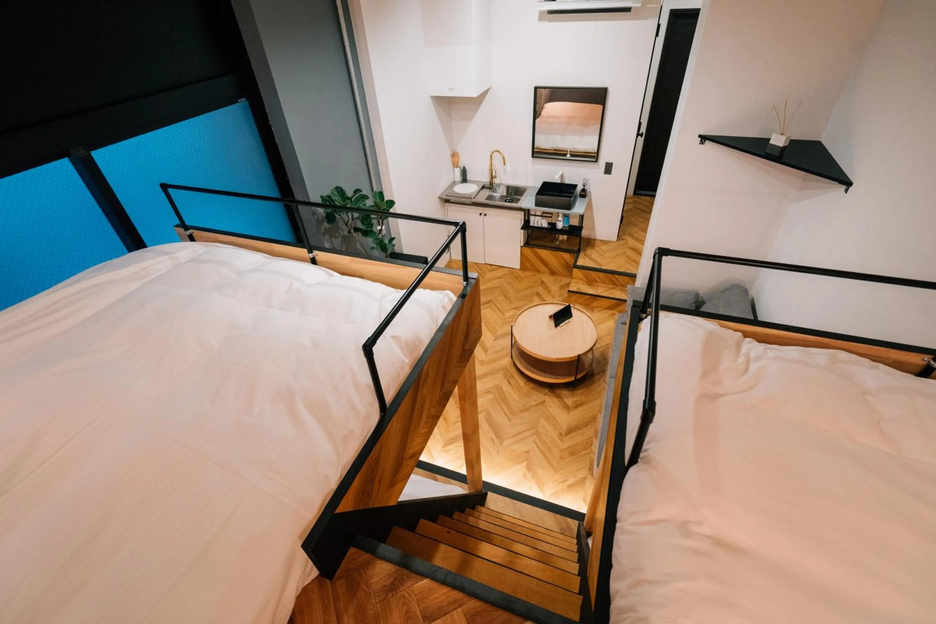 Living room, Bed in mizuka Daimyo 3 - unmanned hotel-