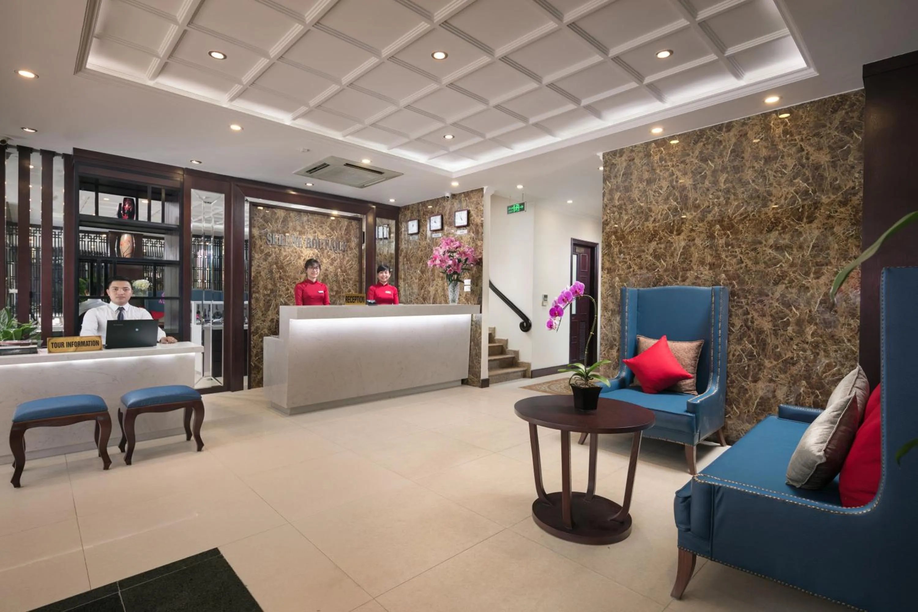 Lobby or reception, Bed in Serene Boutique Hotel & Spa