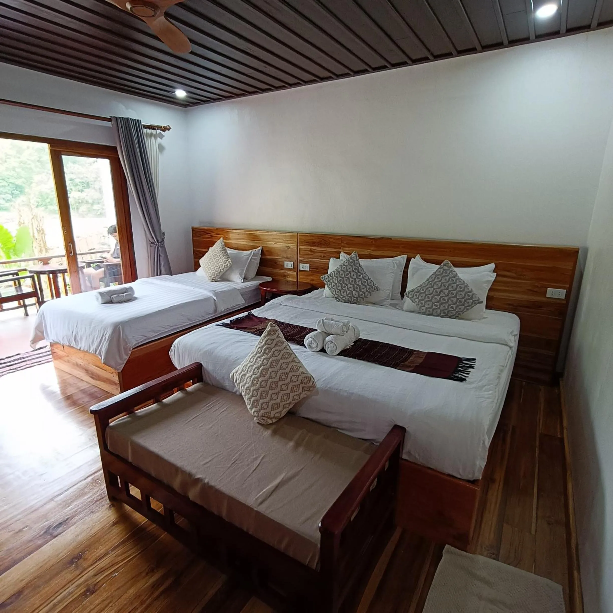 Bed in Nam ou view villa