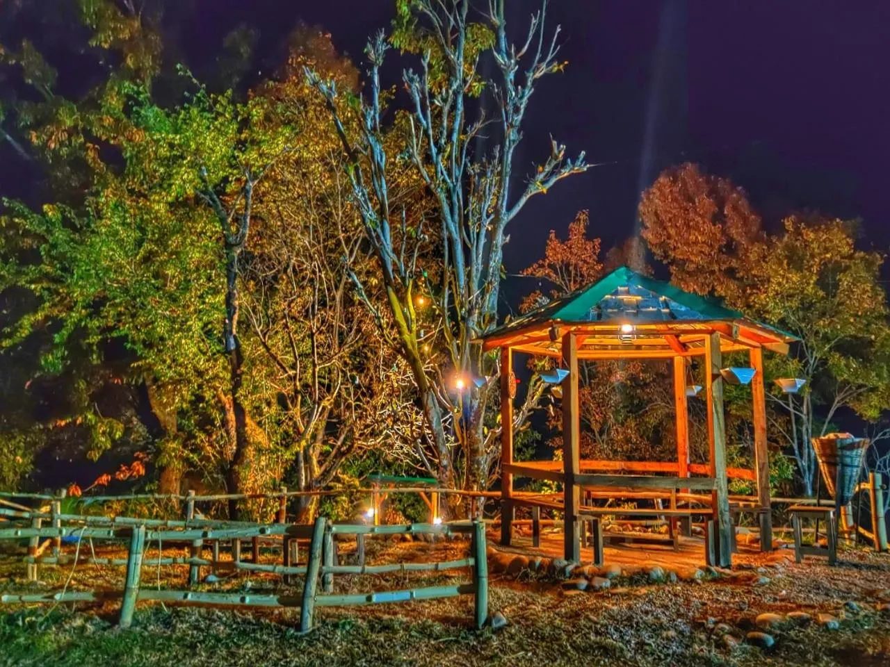 Seating area in Monkey Mud House and Camps, Bir