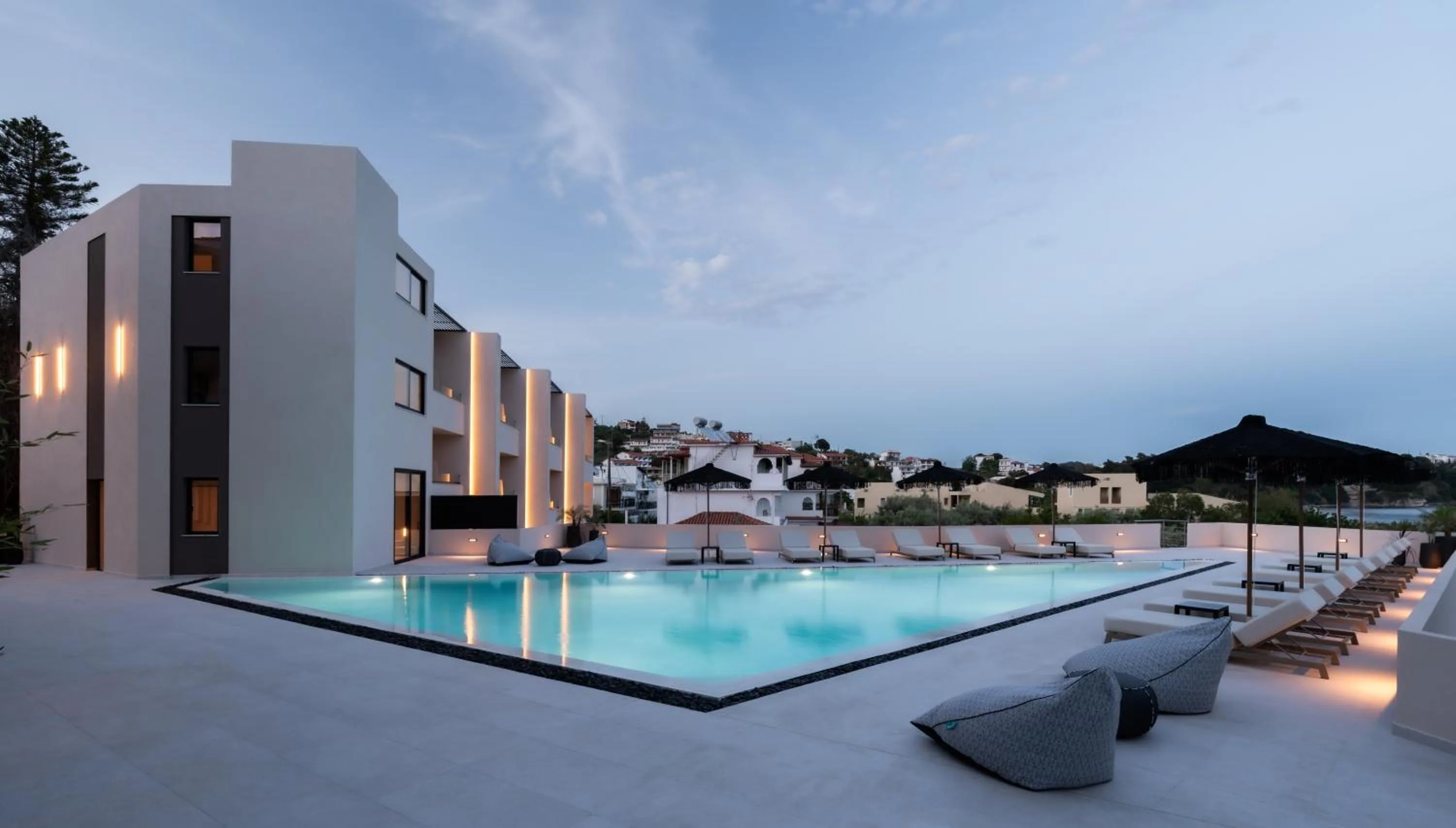 Pool view in Nimfi Hotel, Skiathos