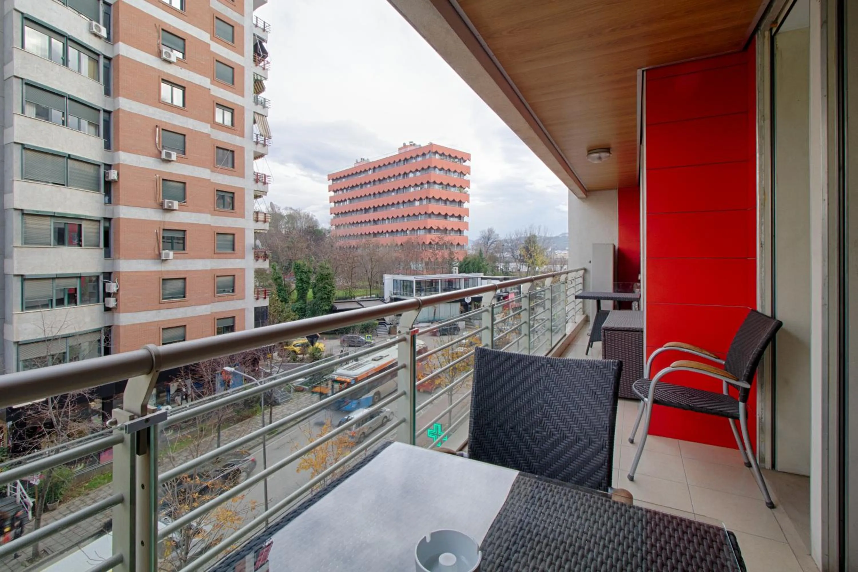 Balcony/Terrace in THE ROOMS - Serviced Apartments Tirana