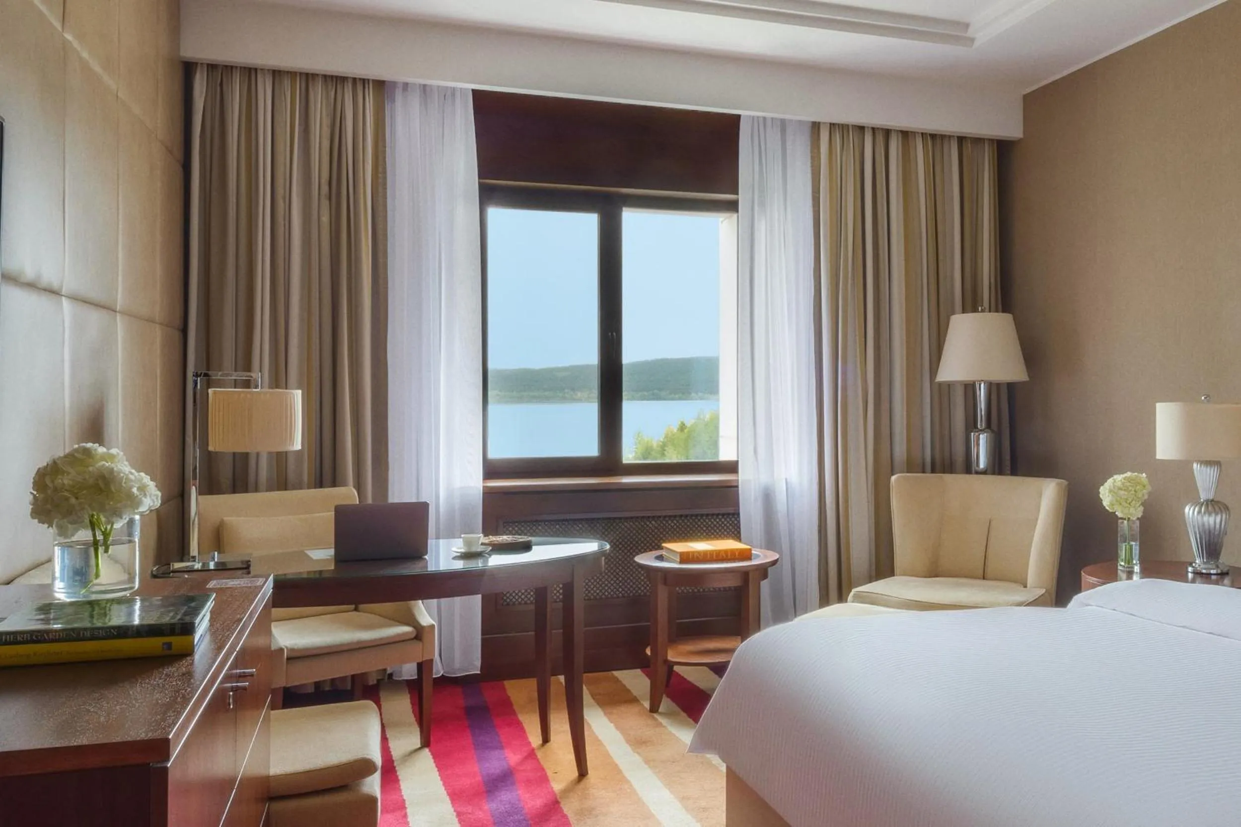 View (from property/room), Bed in Rixos Borovoe