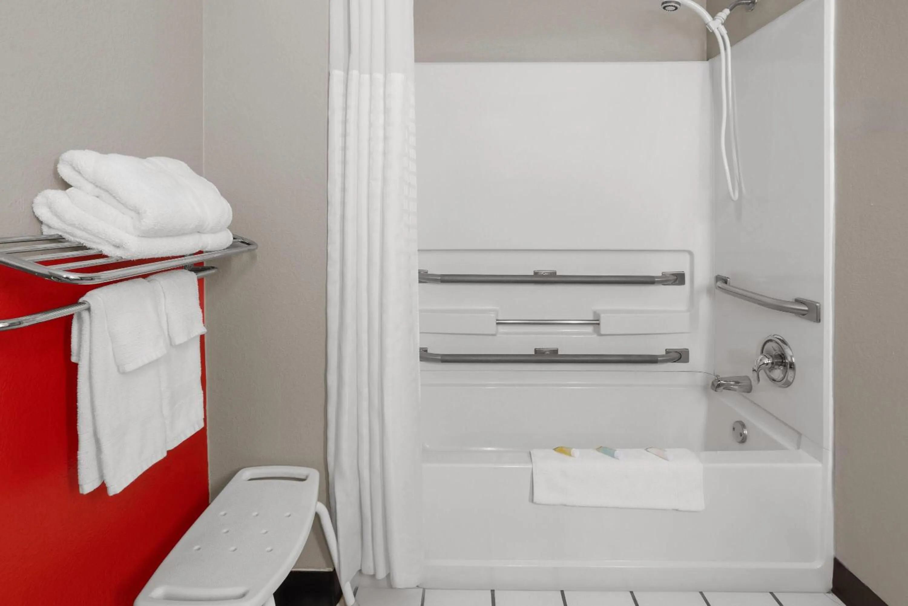 Bathroom in Super 8 by Wyndham New Stanton