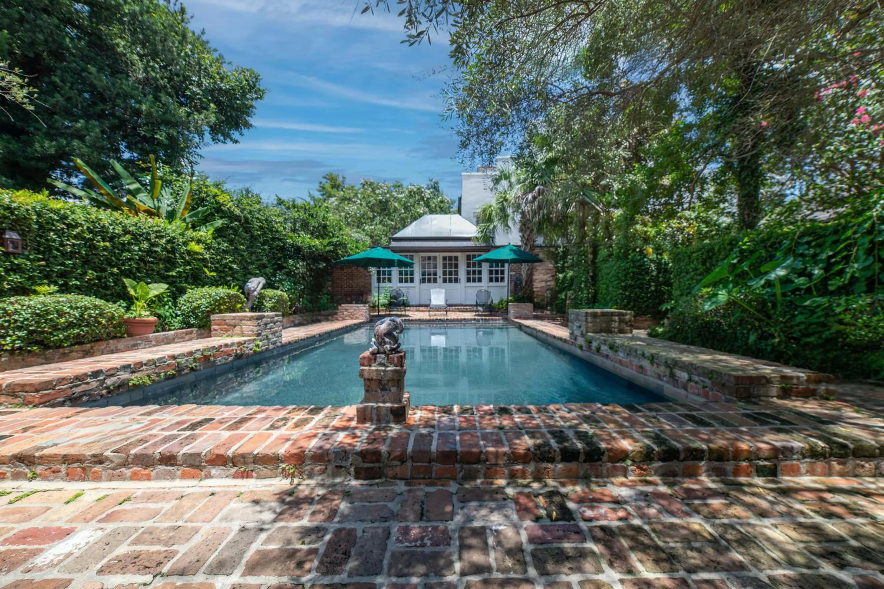 Pool view in Audubon Cottages