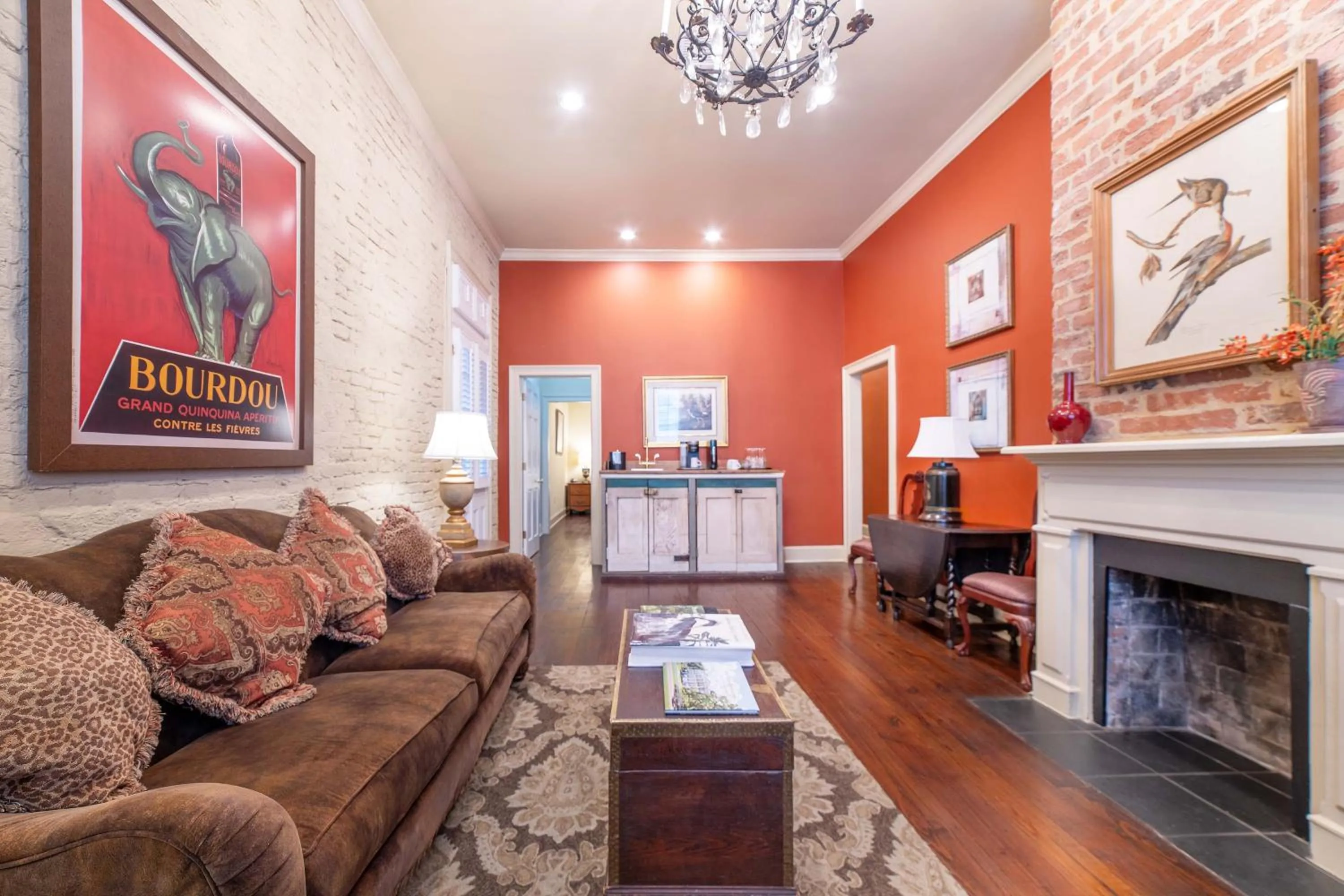 Living room in Audubon Cottages