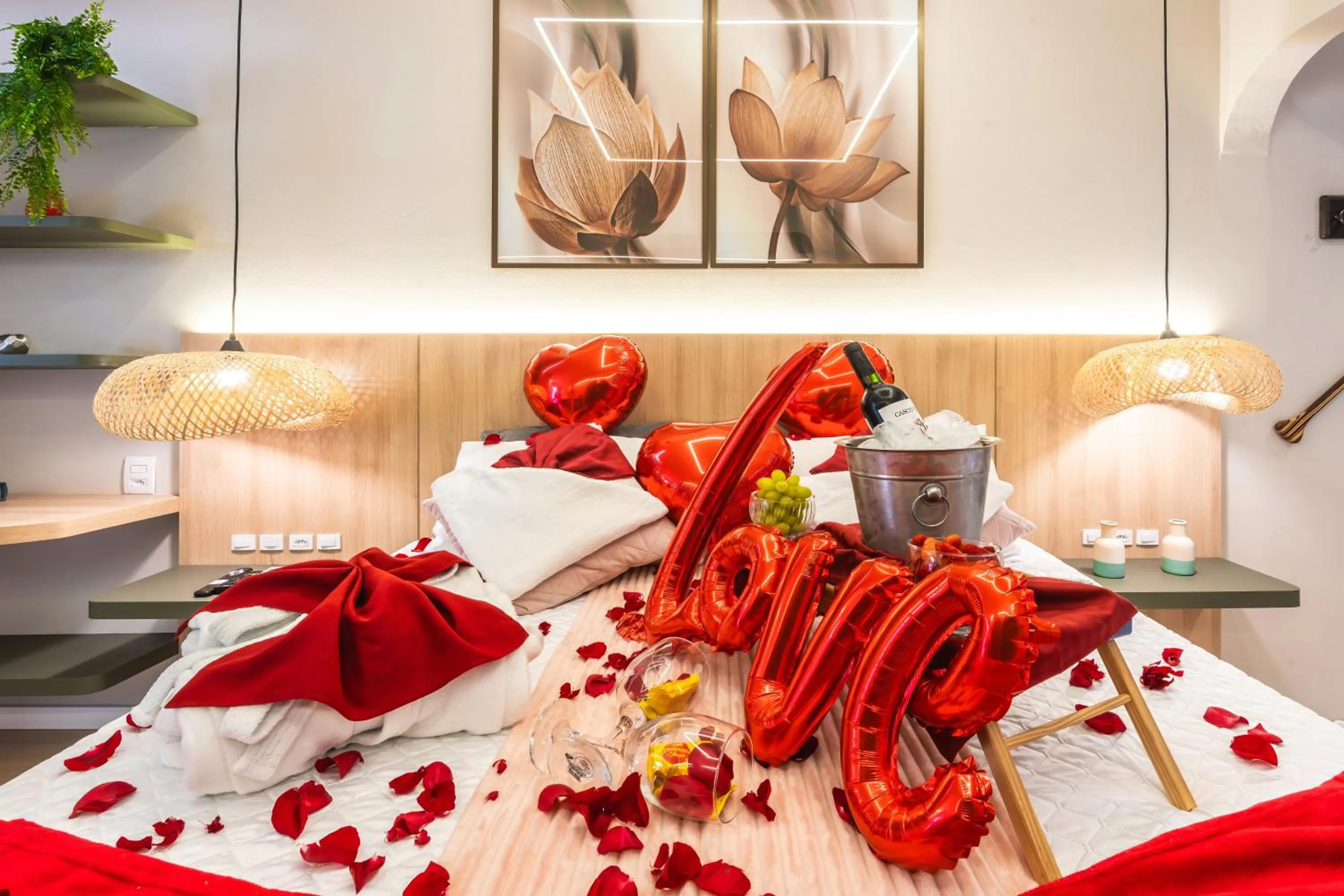 Bed in Pousada Natribus Rosa