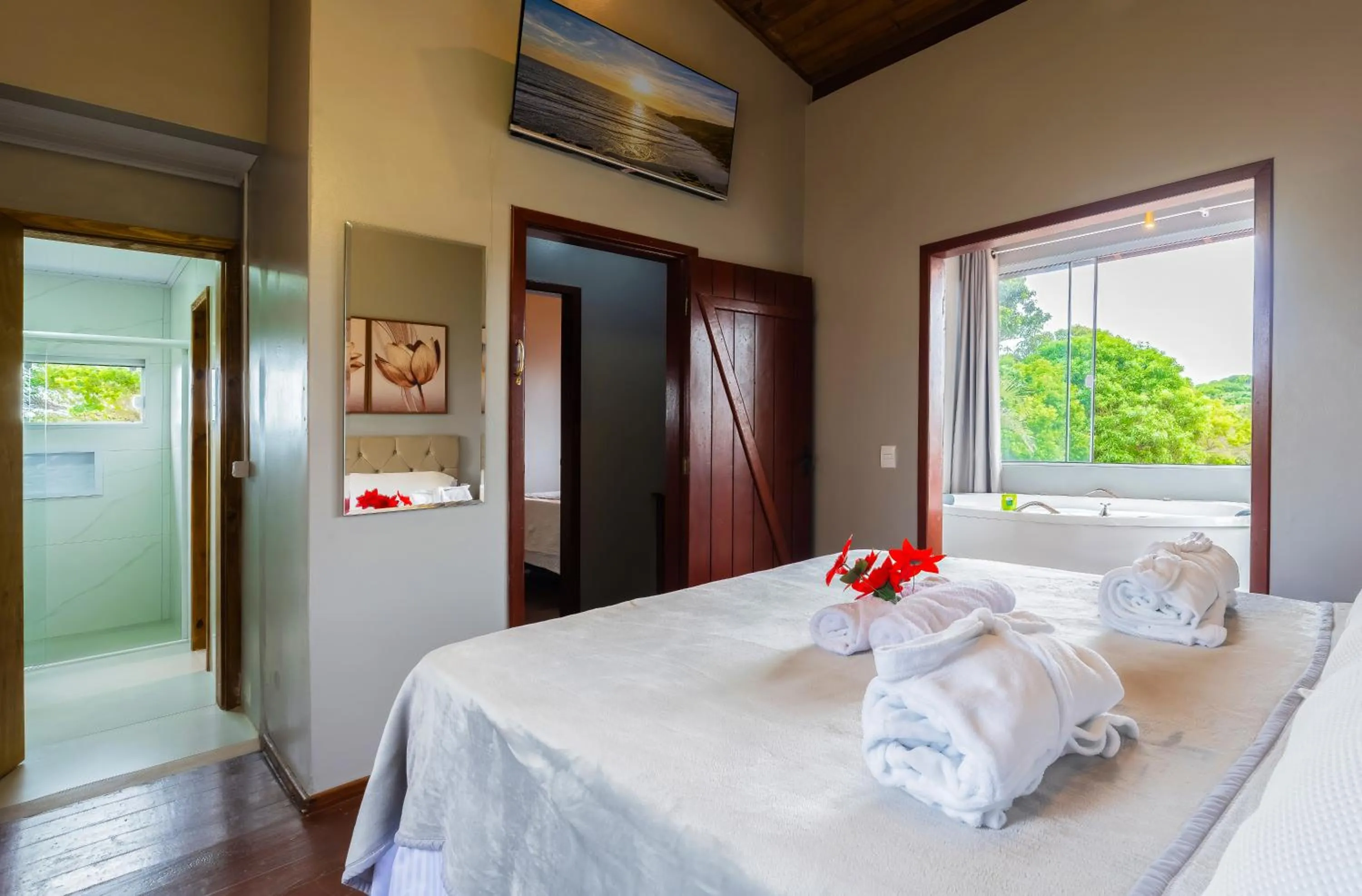 Bed in Pousada Natribus Rosa