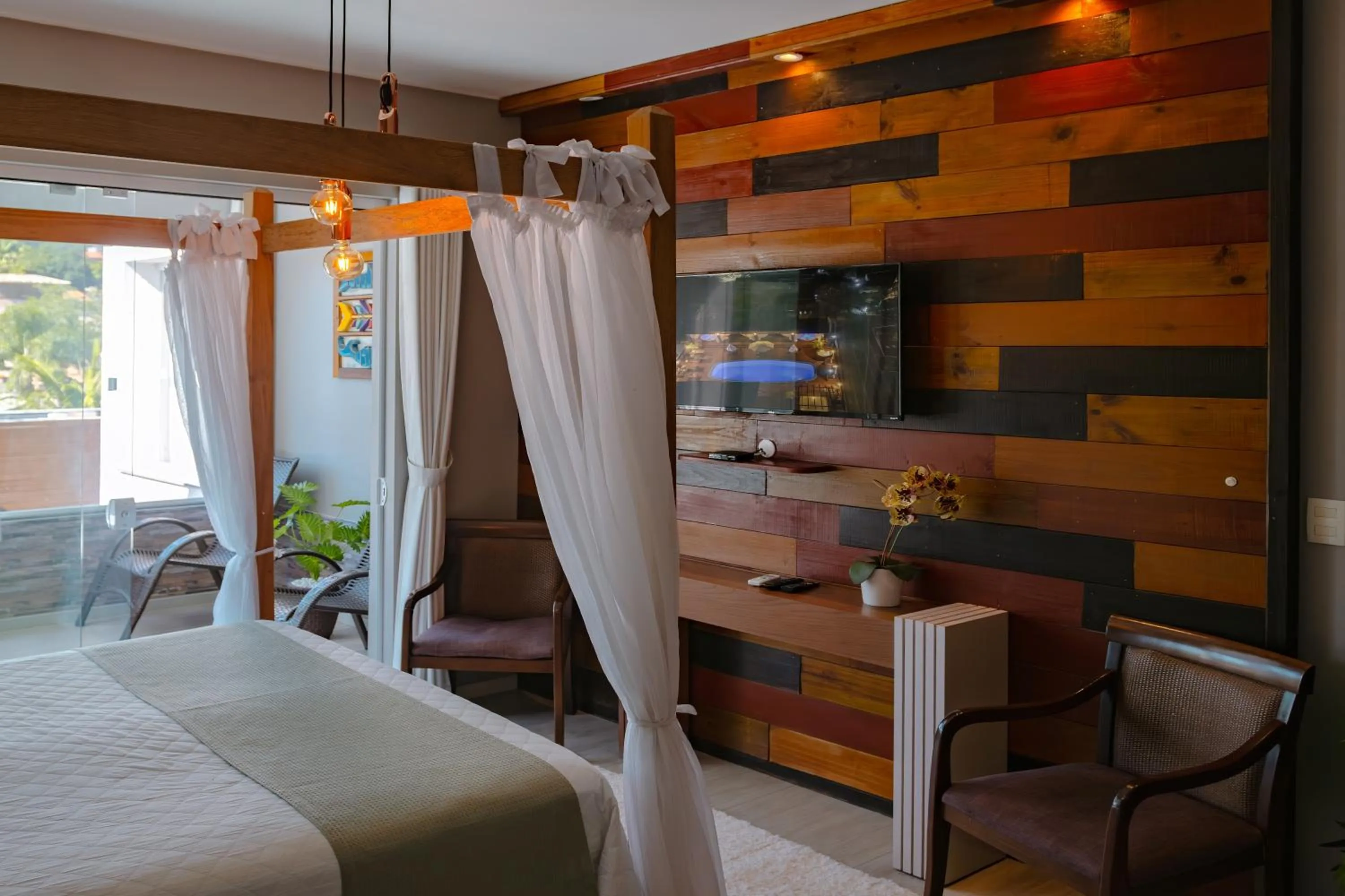 Bed in Pousada Natribus Rosa