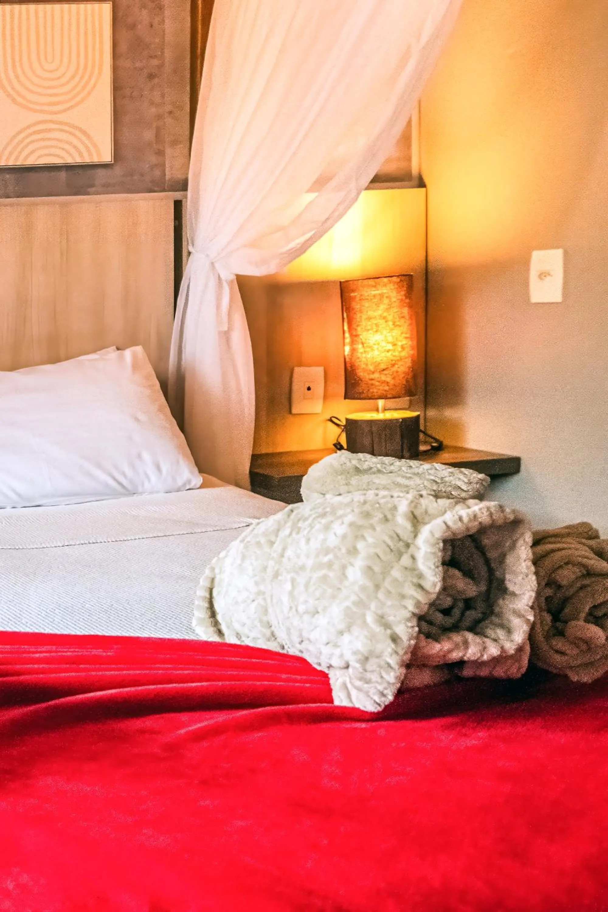 Bed in Pousada Natribus Rosa