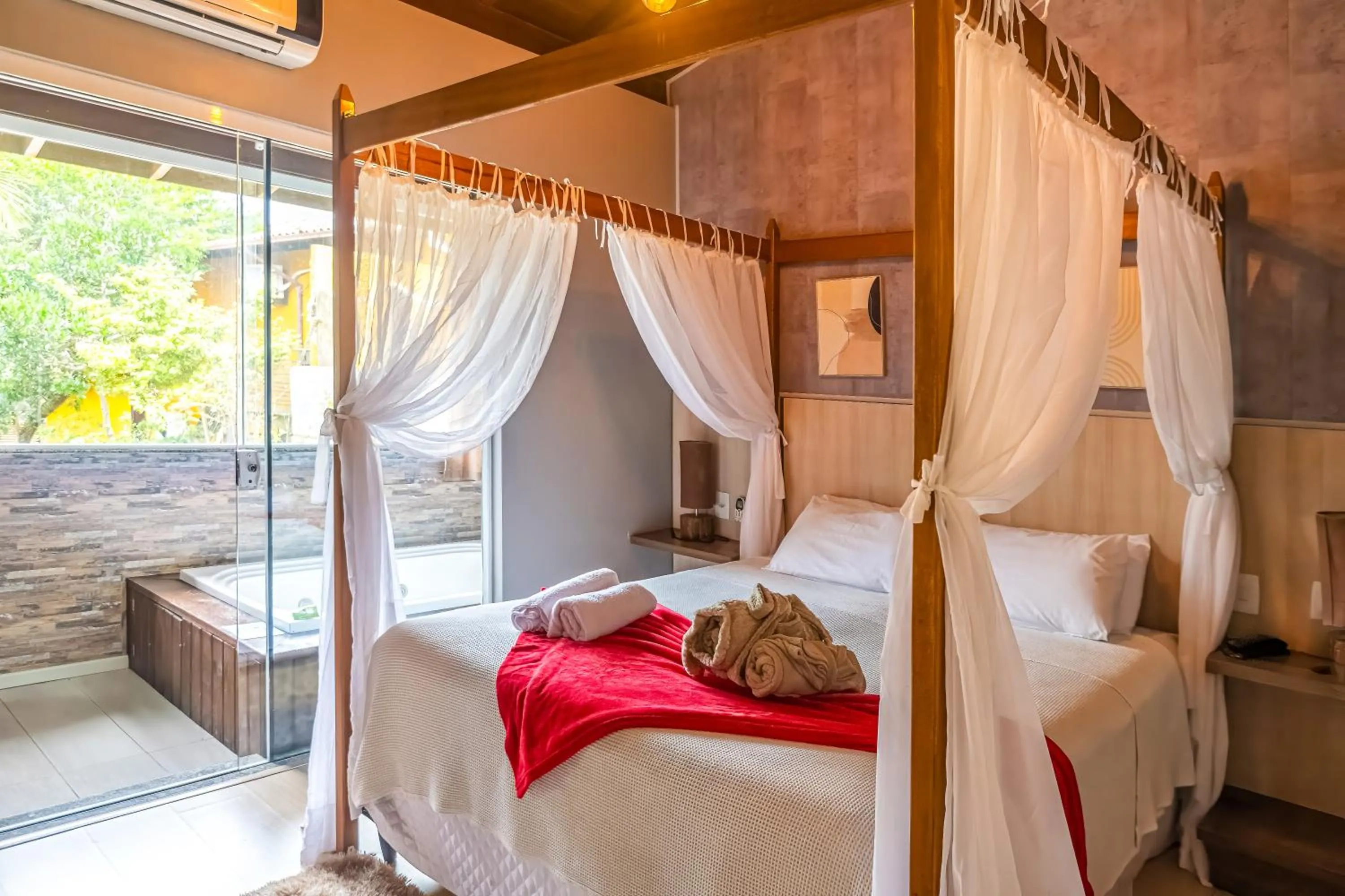 Bed in Pousada Natribus Rosa