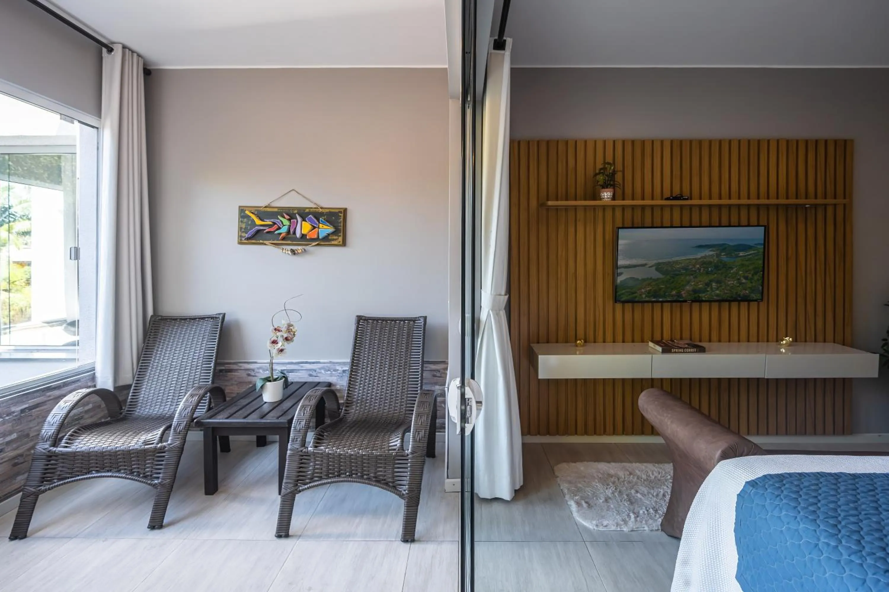 Bed in Pousada Natribus Rosa