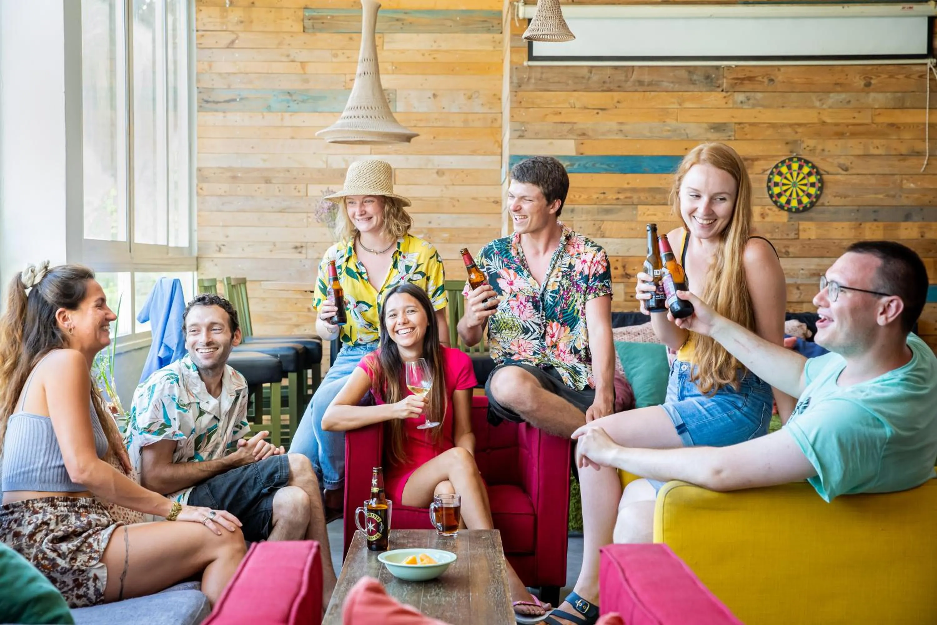 Living room in Jungle Jaffa Hostel Age 18 to 45
