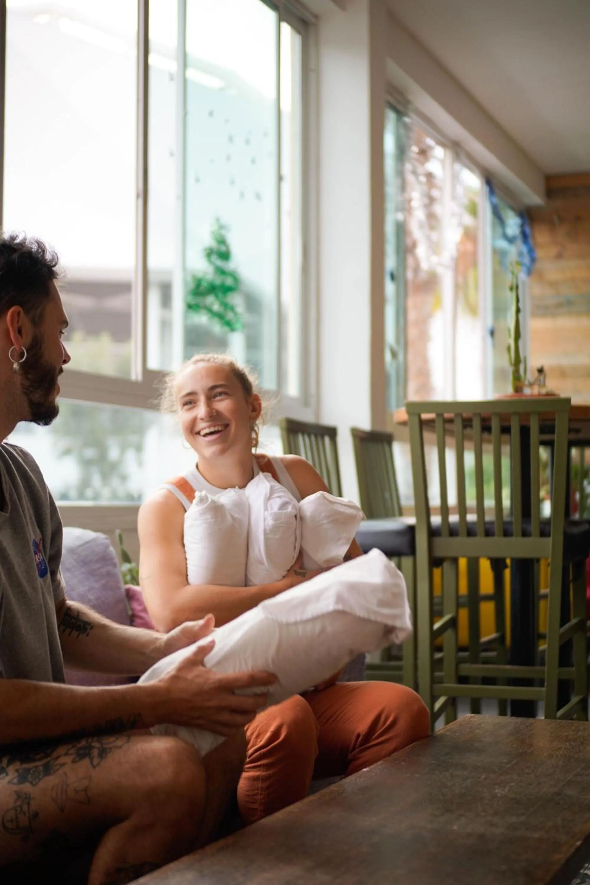 Living room in Jungle Jaffa Hostel Age 18 to 45