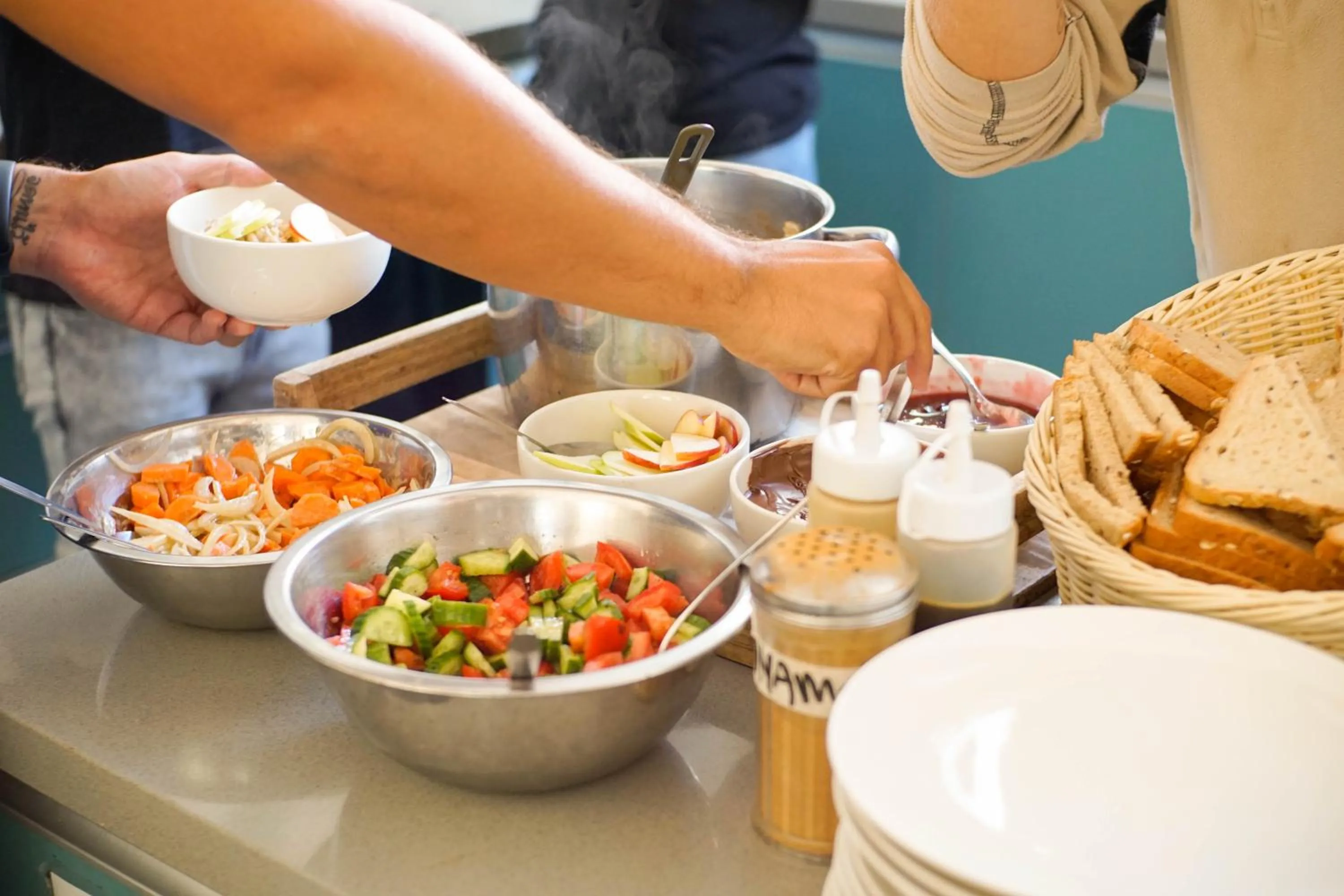 Food in Jungle Jaffa Hostel Age 18 to 45