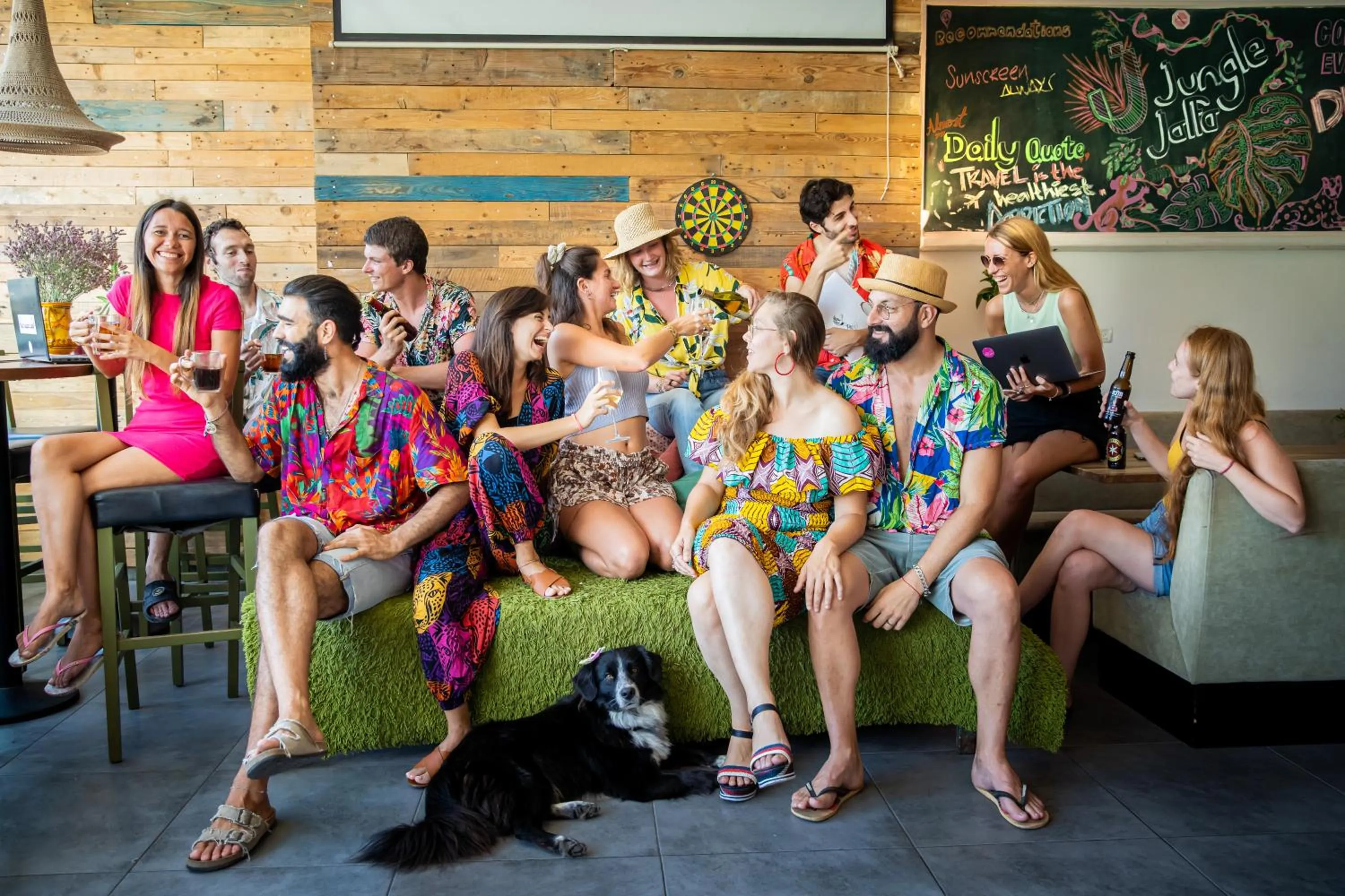 People in Jungle Jaffa Hostel Age 18 to 45