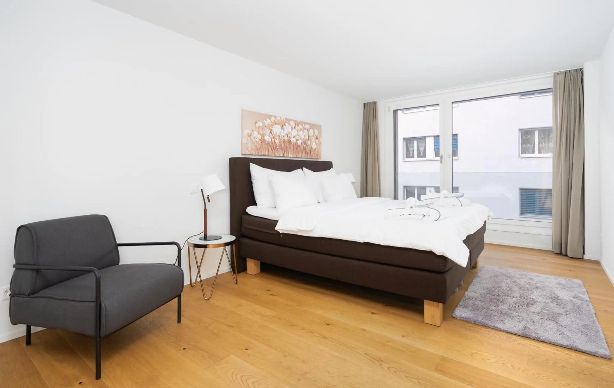 Bed in Swiss Hotel Apartments - Interlaken