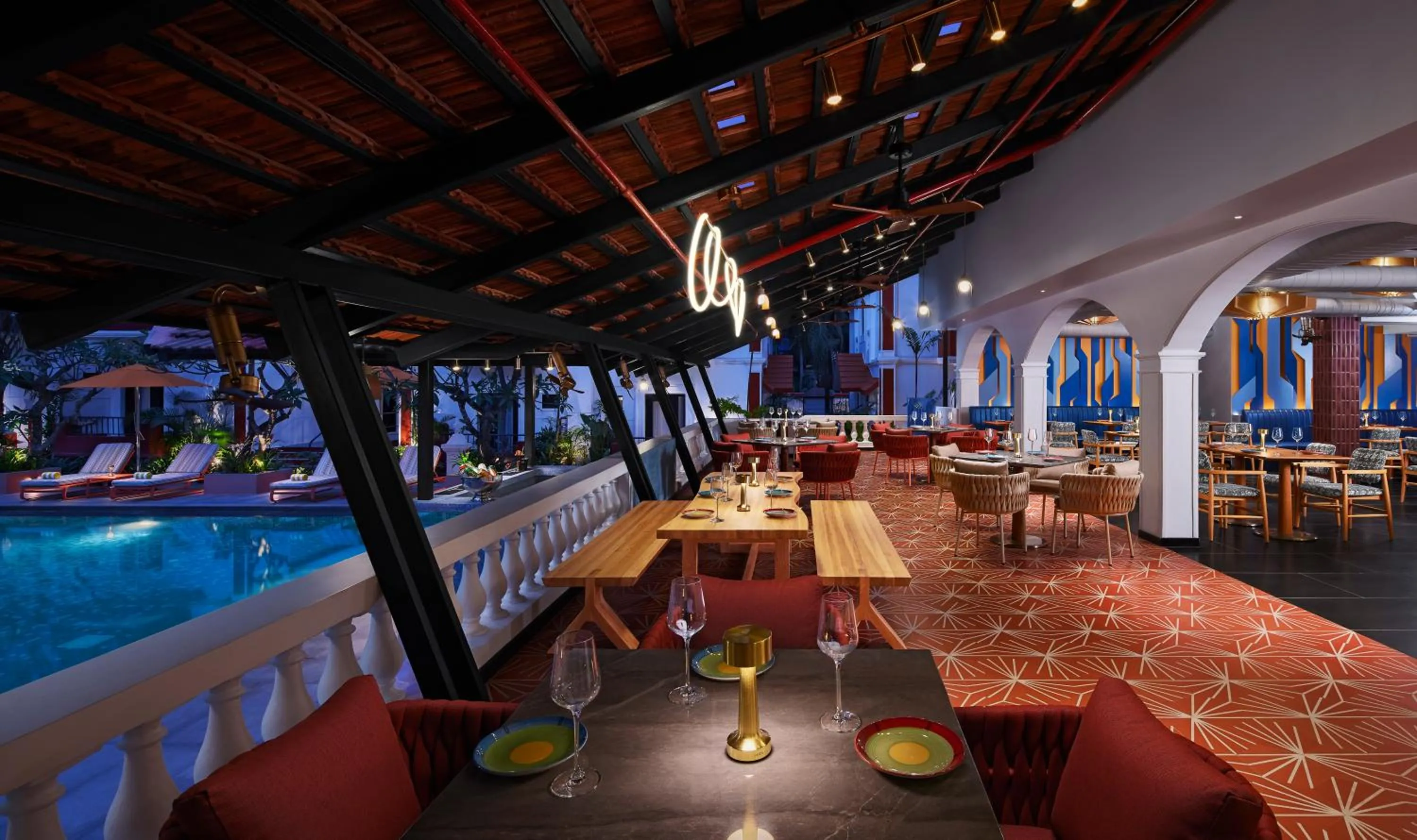 Restaurant/places to eat in Ronil Goa, part of Hyatt