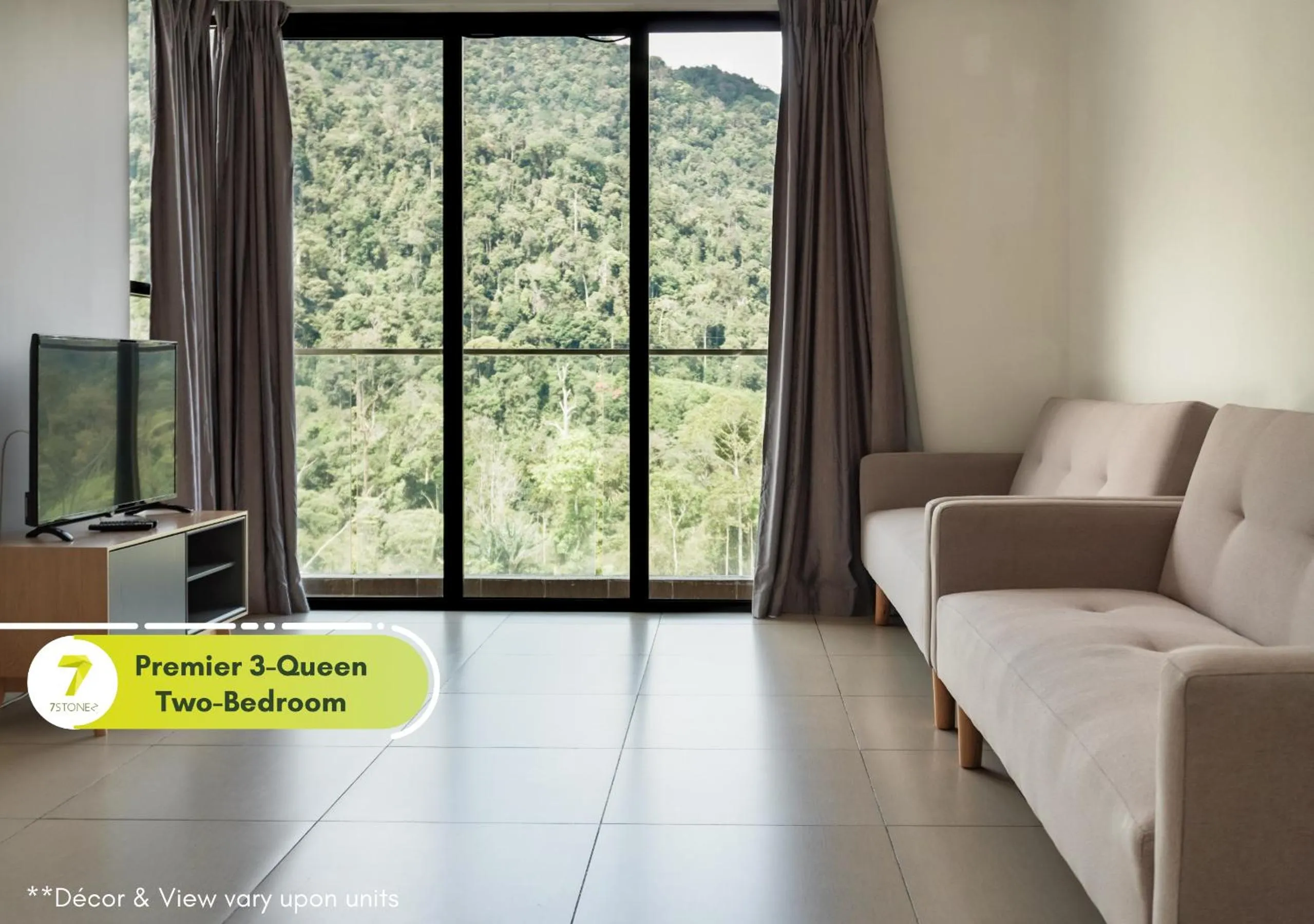 Living room in 7Stonez Residences Midhills Genting Highlands