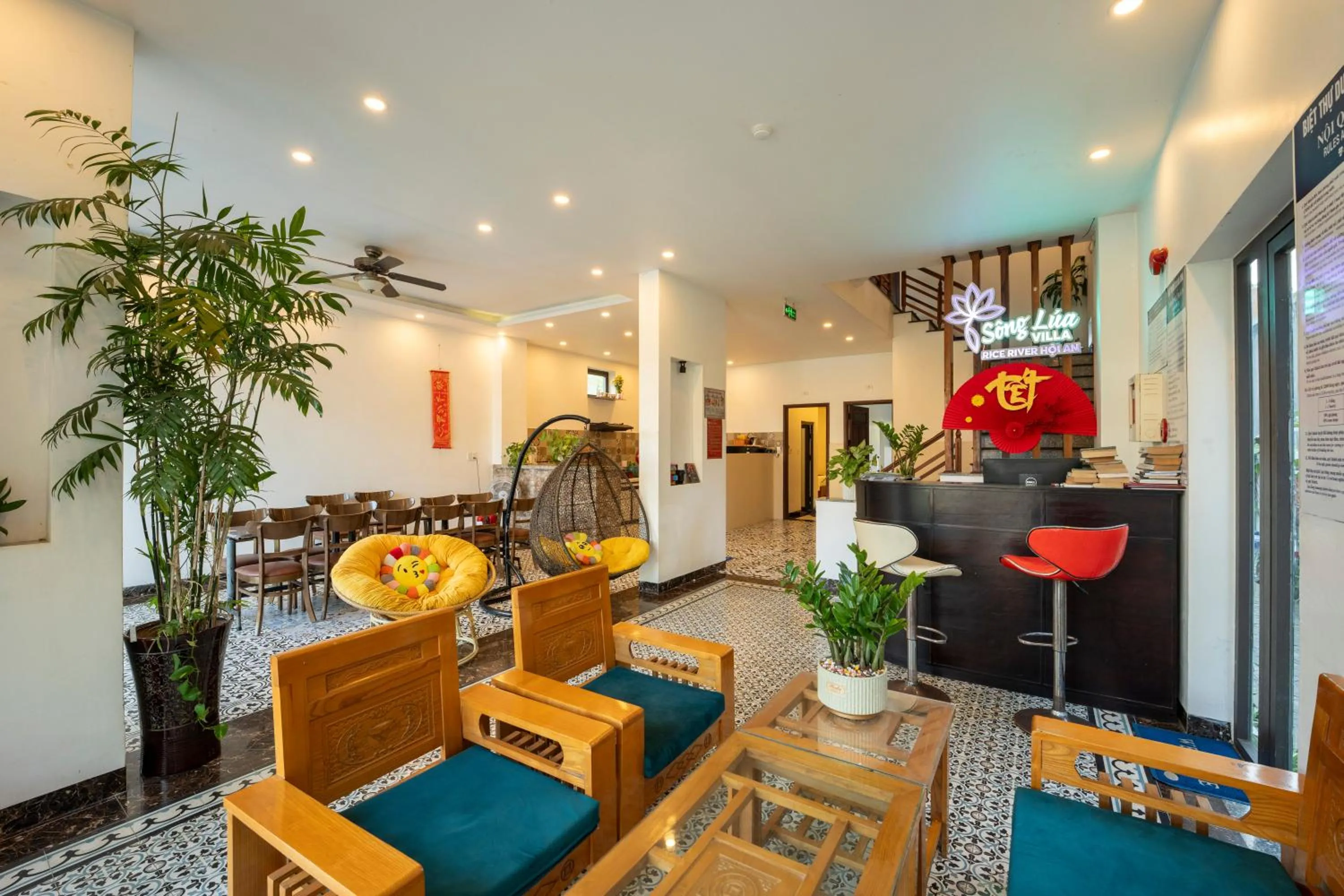 Communal lounge/ TV room in Rice River Villa - Hoi An