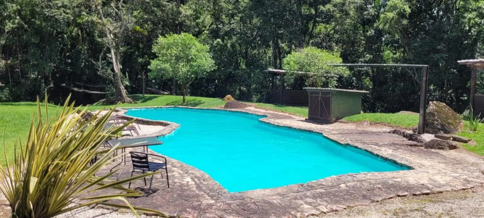 Pool view in Pousada Vila Santa Barbara