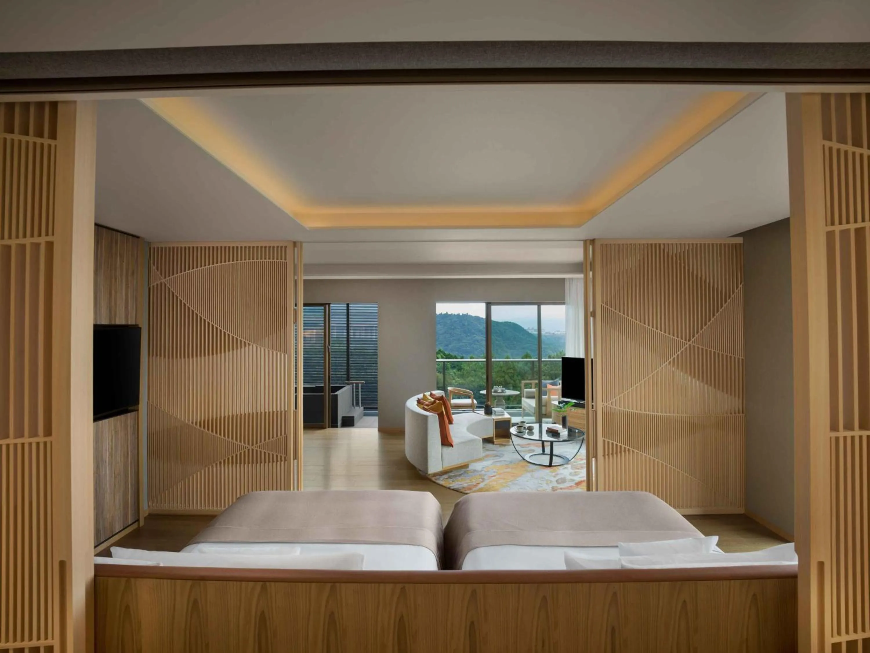 Photo of the whole room, Bed in ANA InterContinental Beppu Resort & Spa by IHG