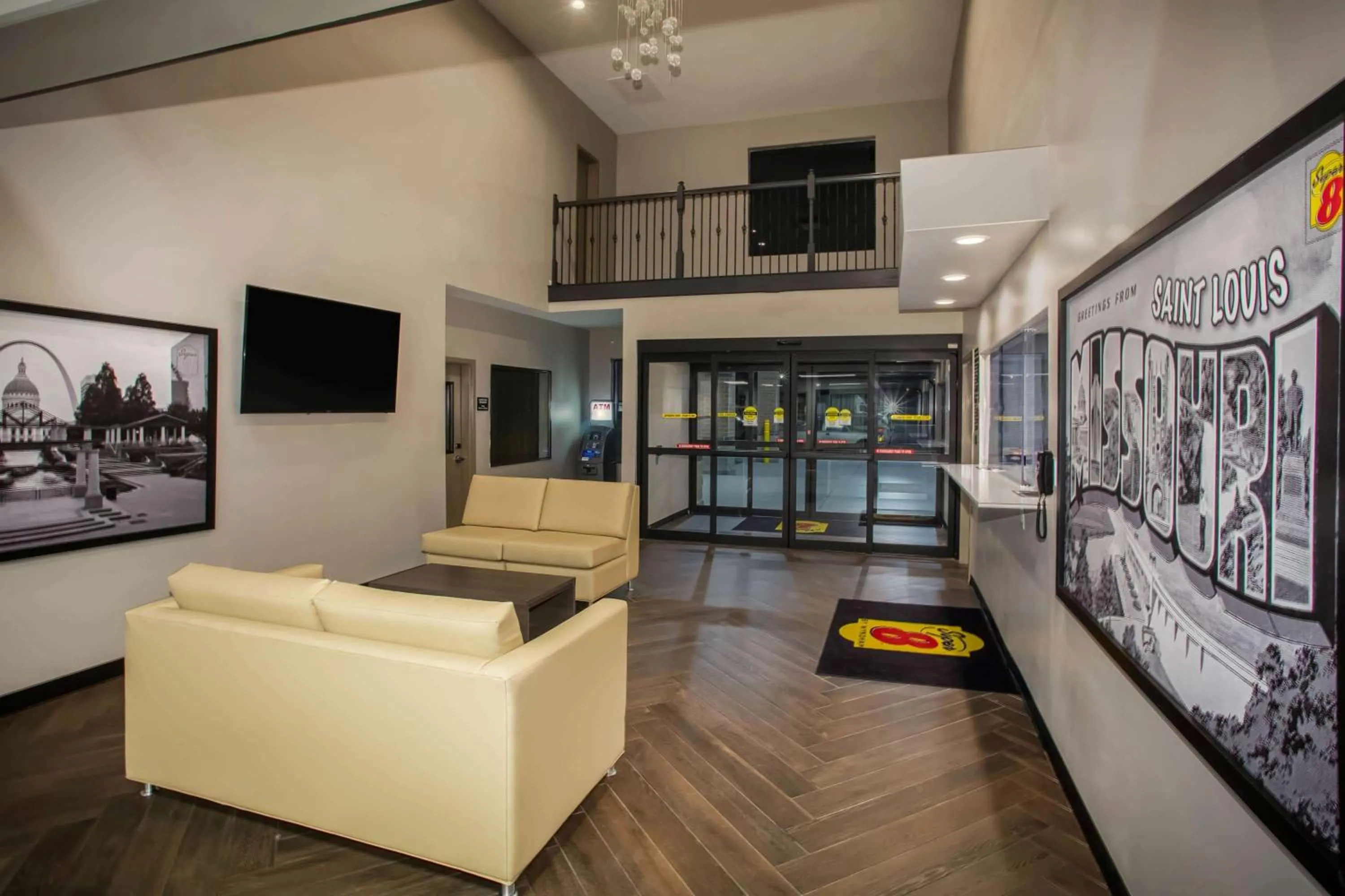Lobby or reception in Super 8 by Wyndham St. Louis North