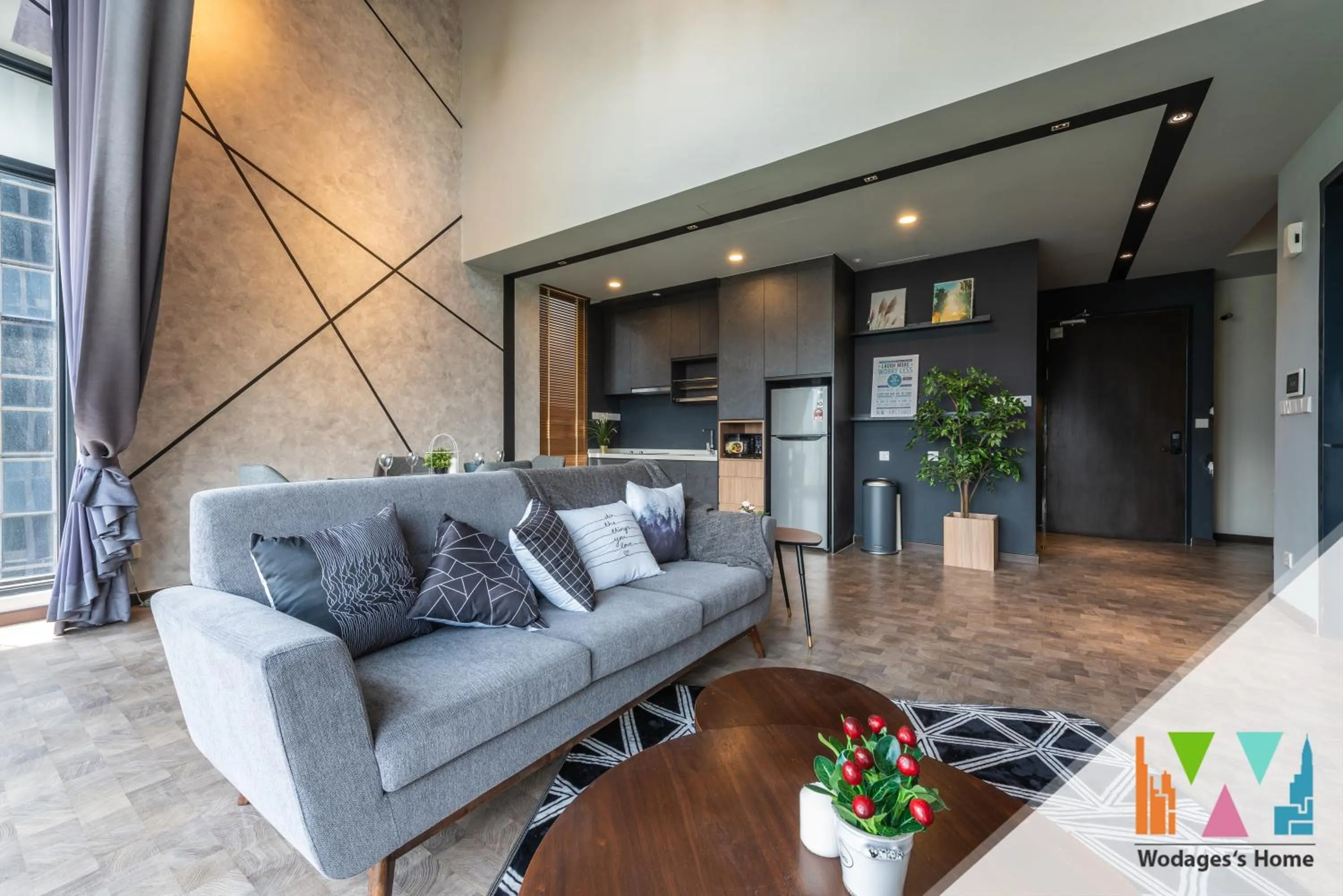 Living room in Expressionz Suites, KLCC by Ozfun