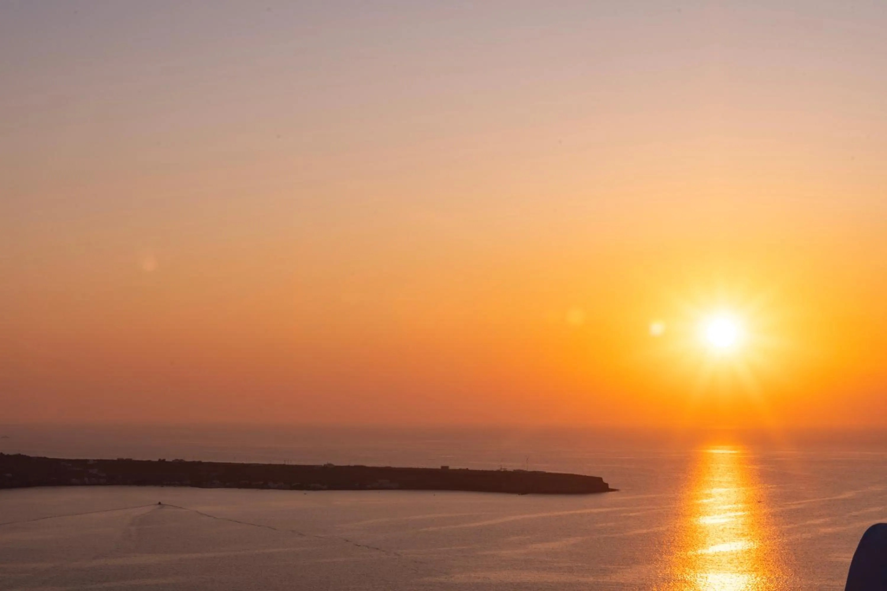 Sunset in Fotinos Houses