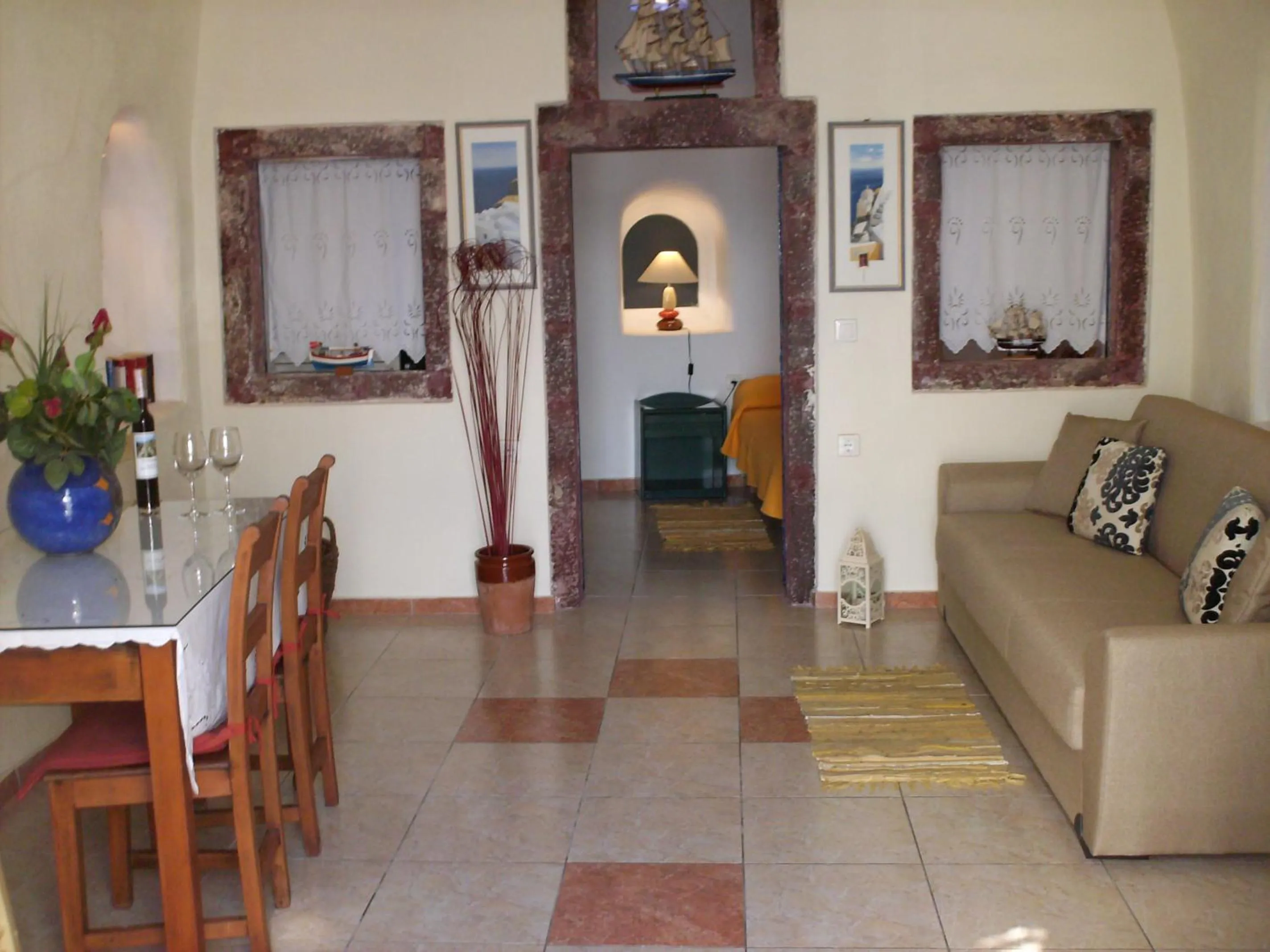 Seating area in Fotinos Houses