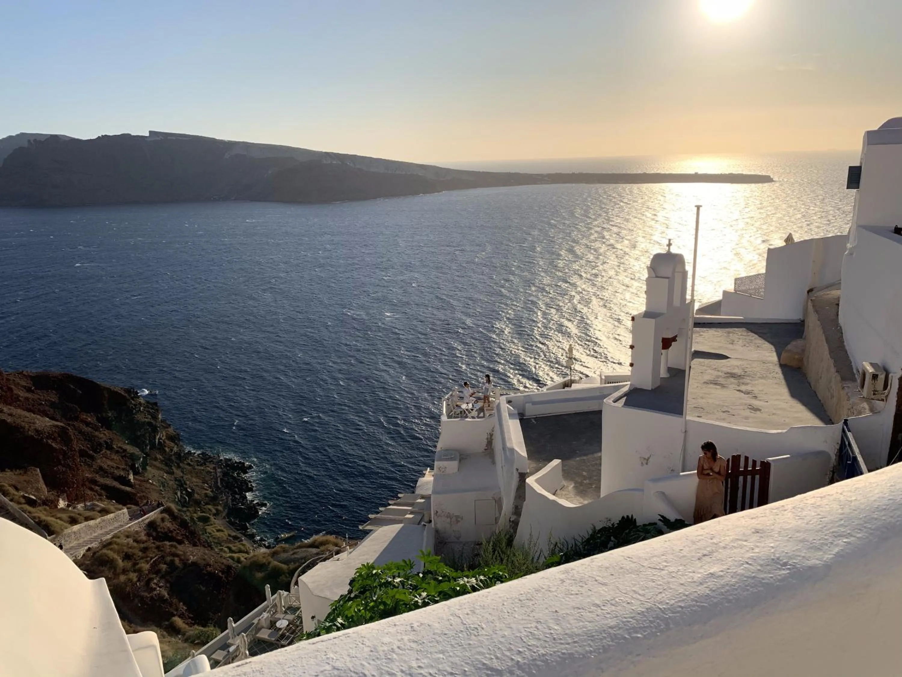 Sunset in Fotinos Houses