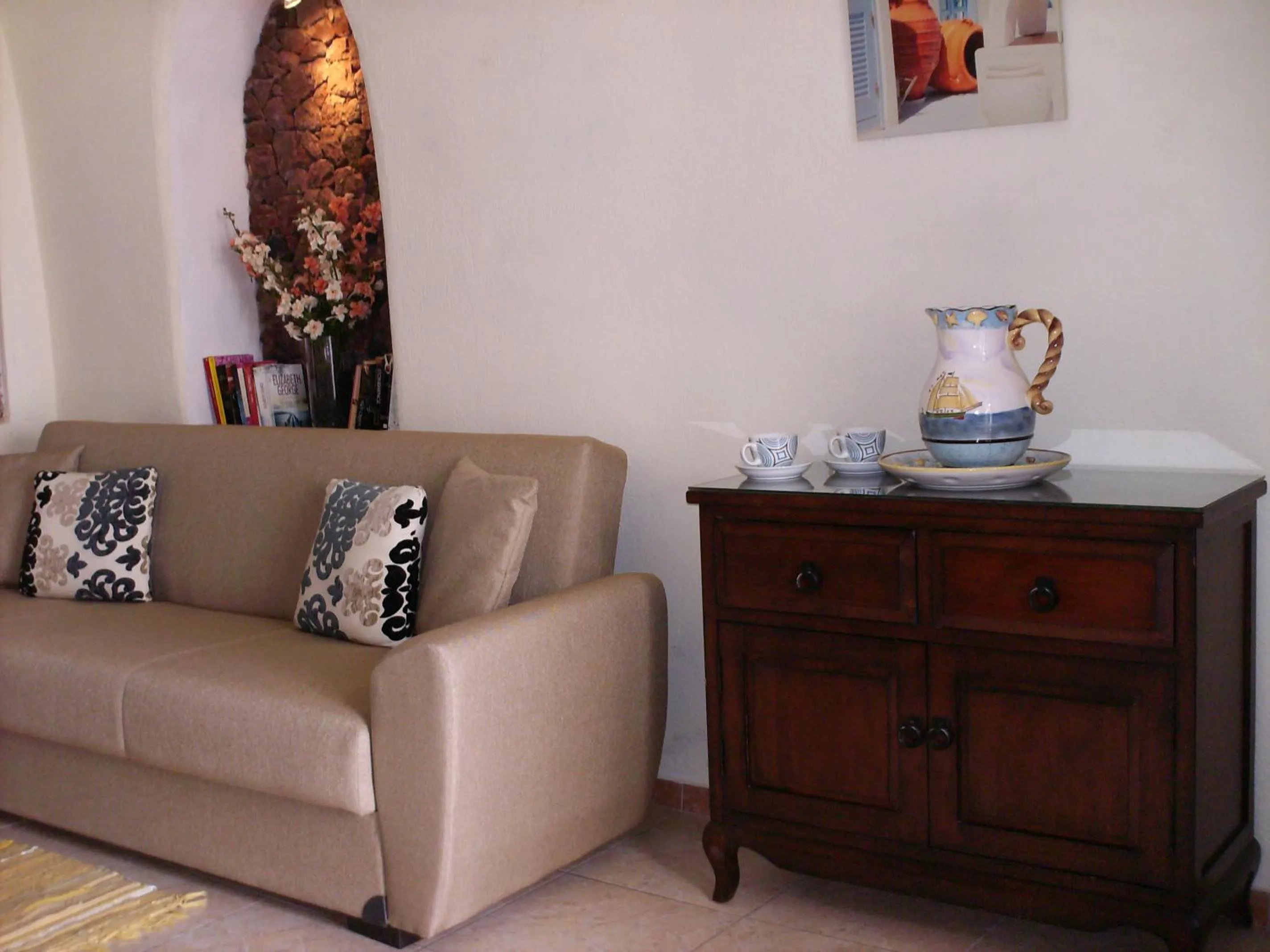 Seating area in Fotinos Houses