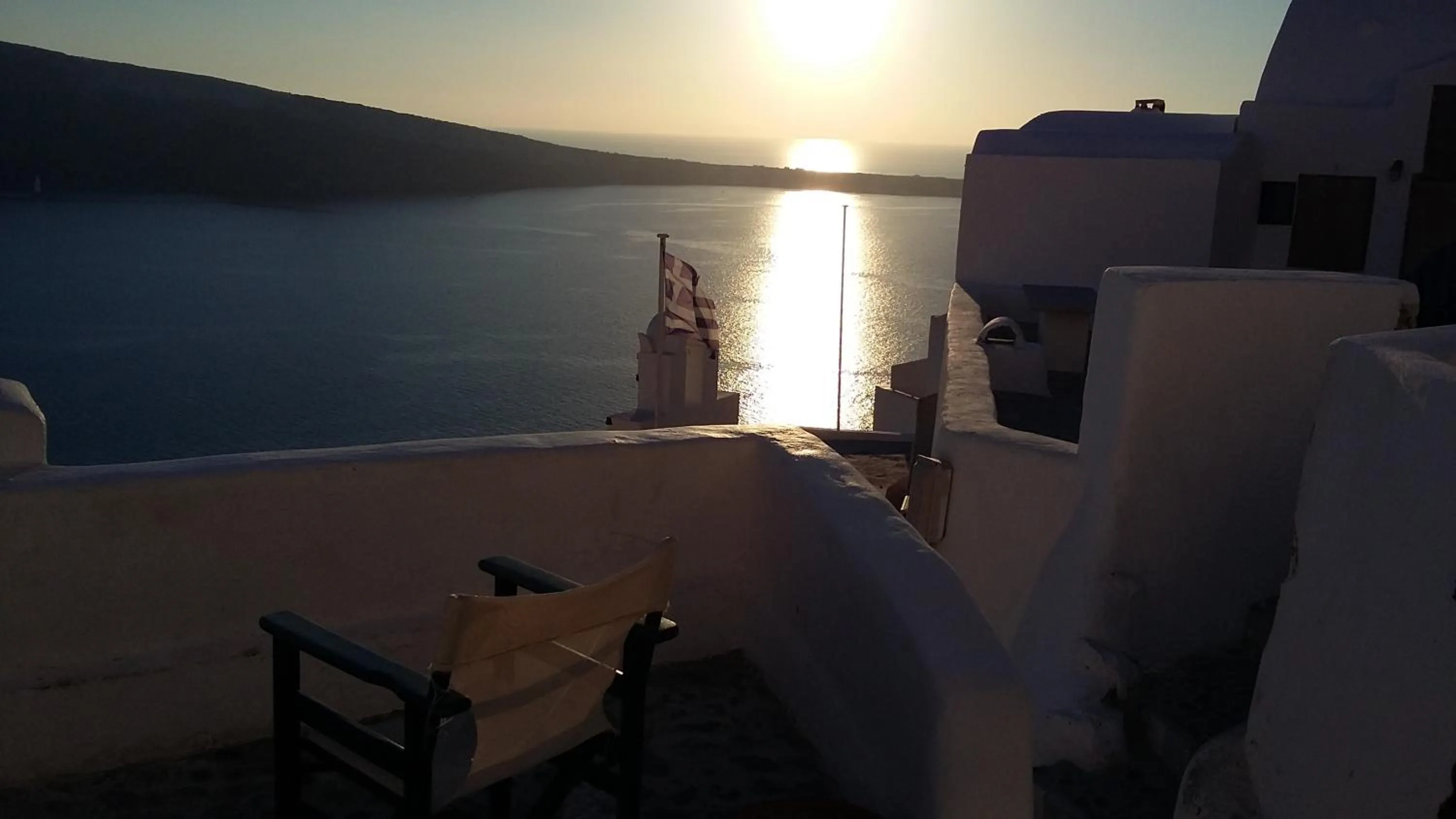 Sunset in Fotinos Houses