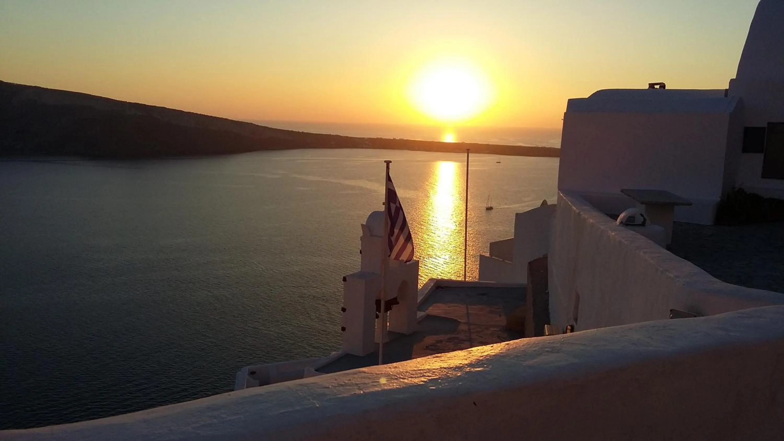 Sunset in Fotinos Houses