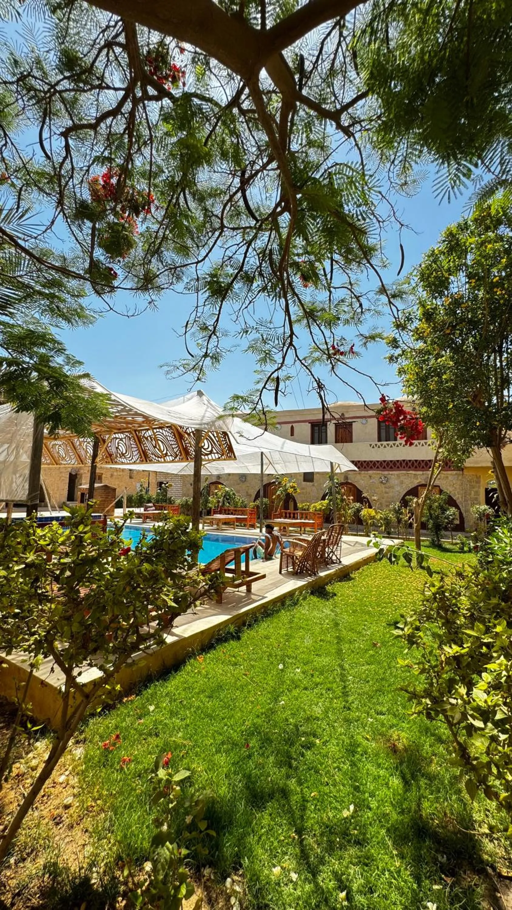 Swimming pool in Zad El Mosafer Guest House