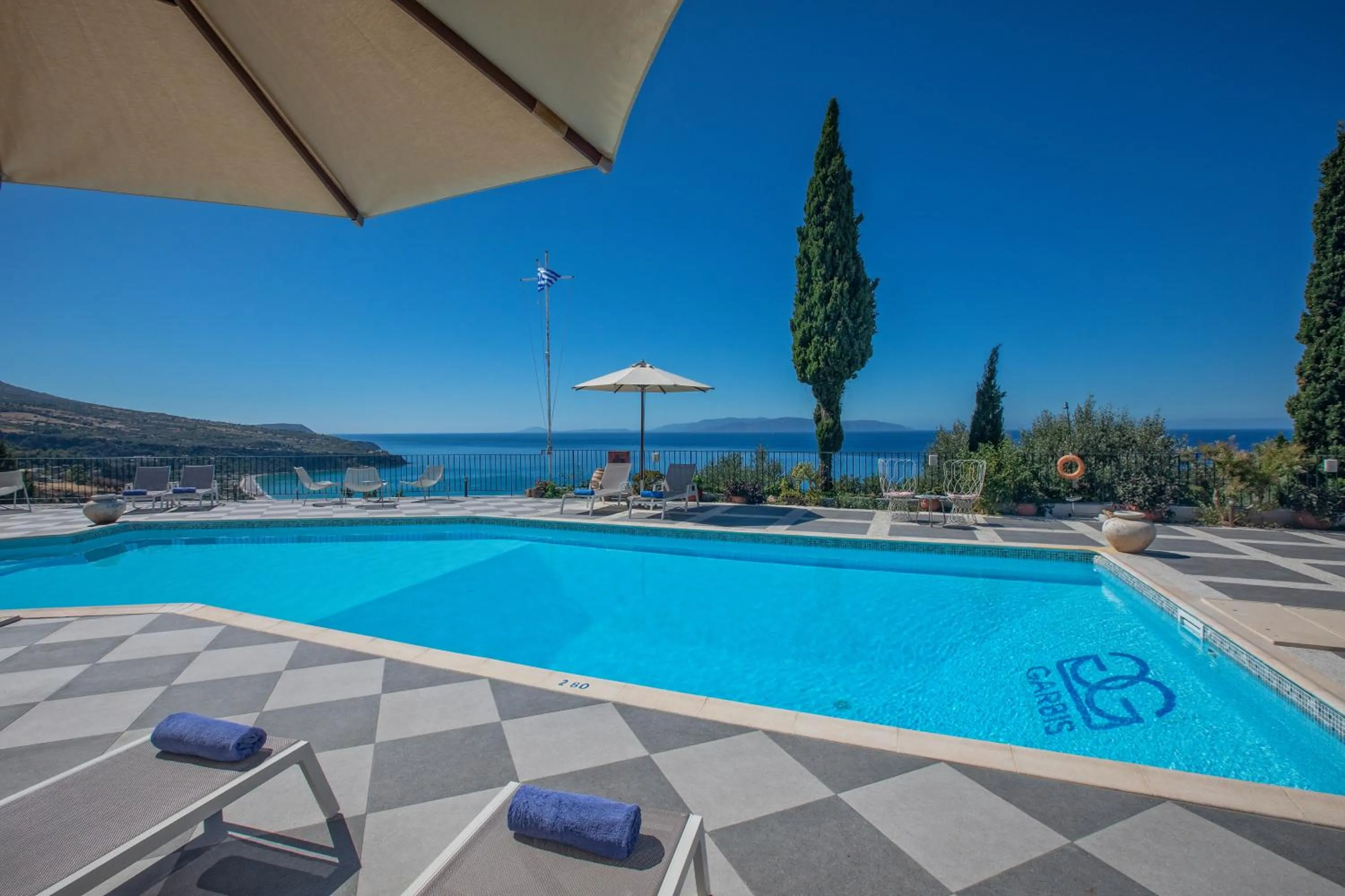 Pool view in Garbis Villas & Apartments