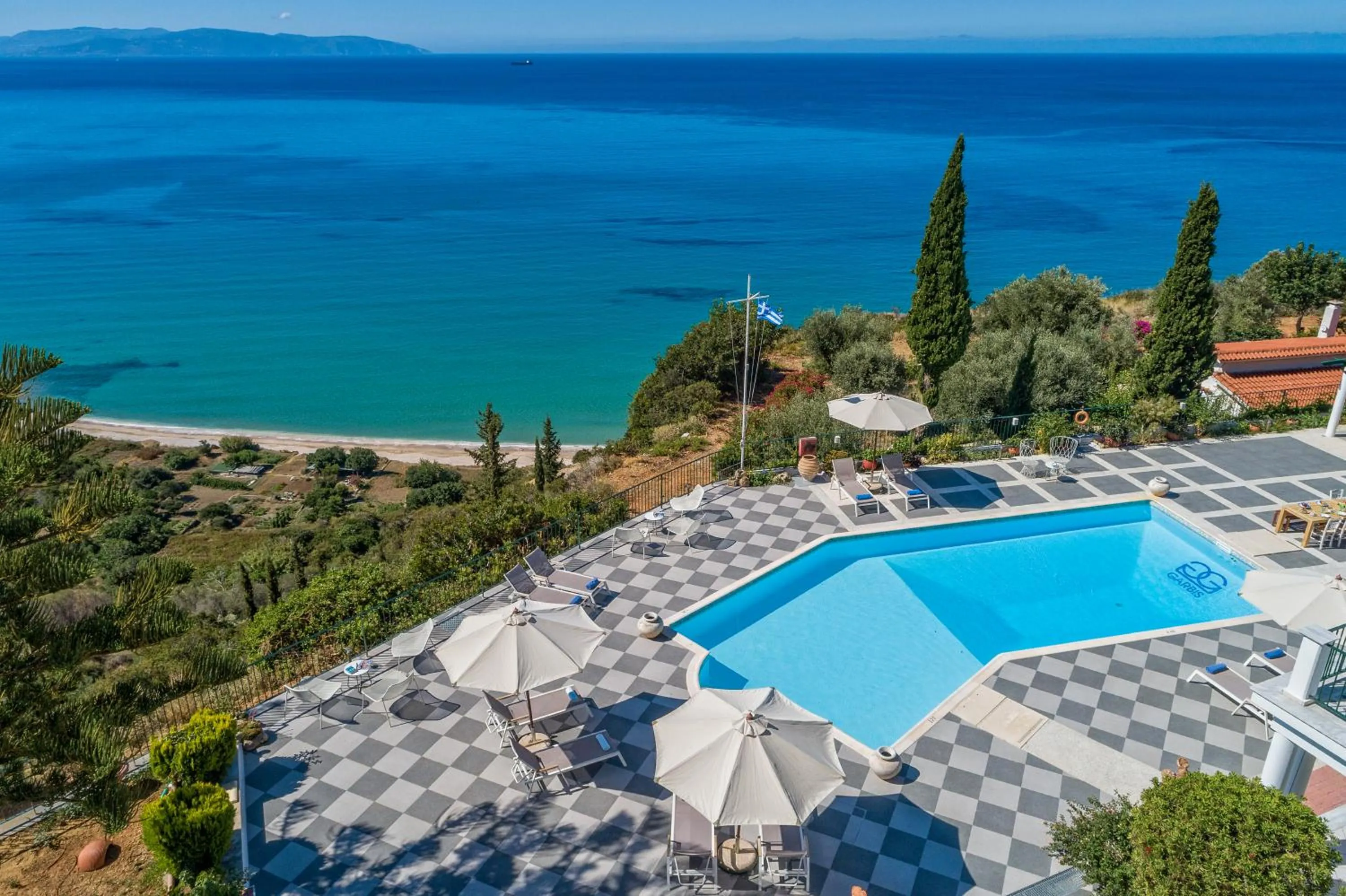 Beach in Garbis Villas & Apartments