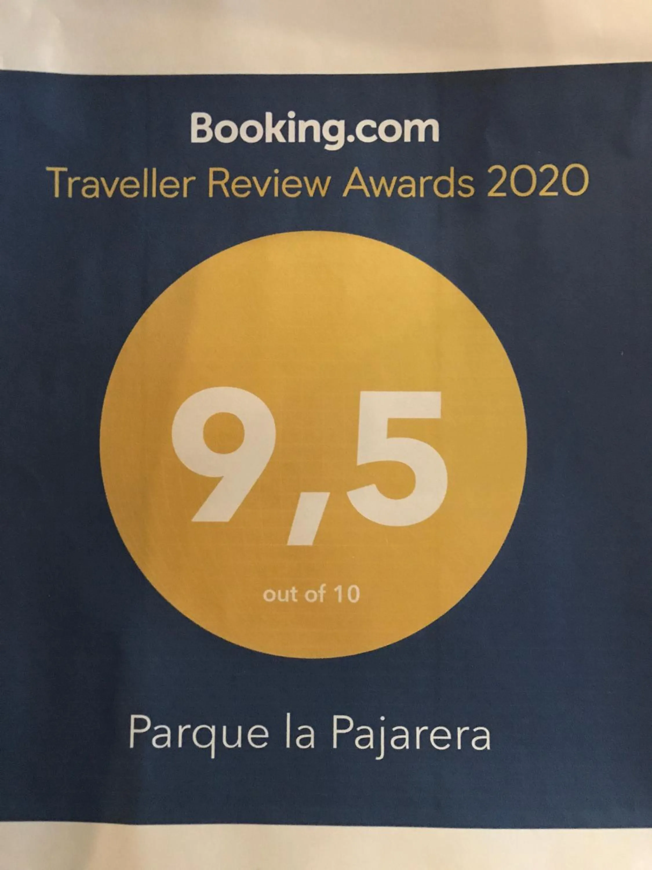 Certificate/Award in Parque la Pajarera