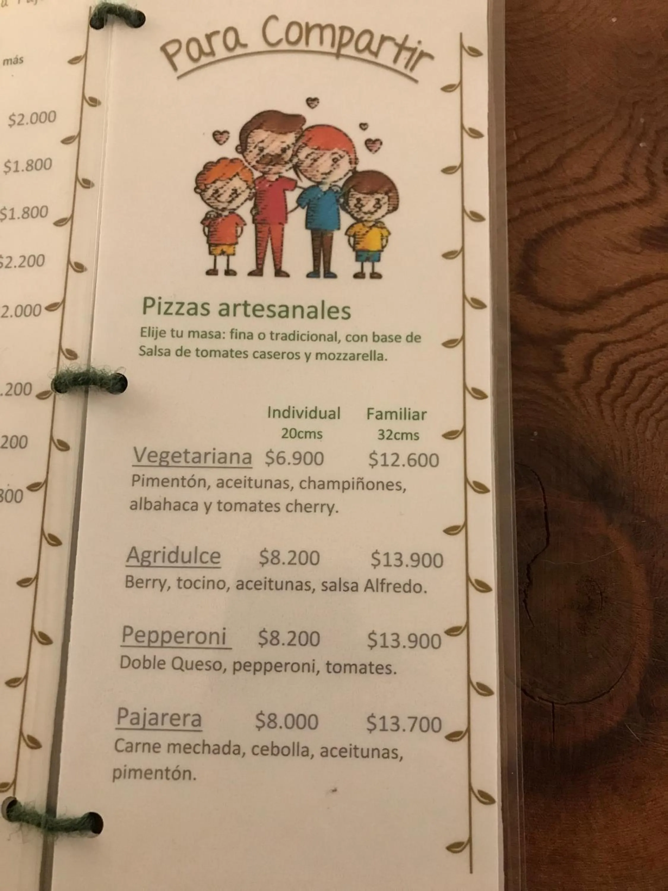 Food and drinks in Parque la Pajarera