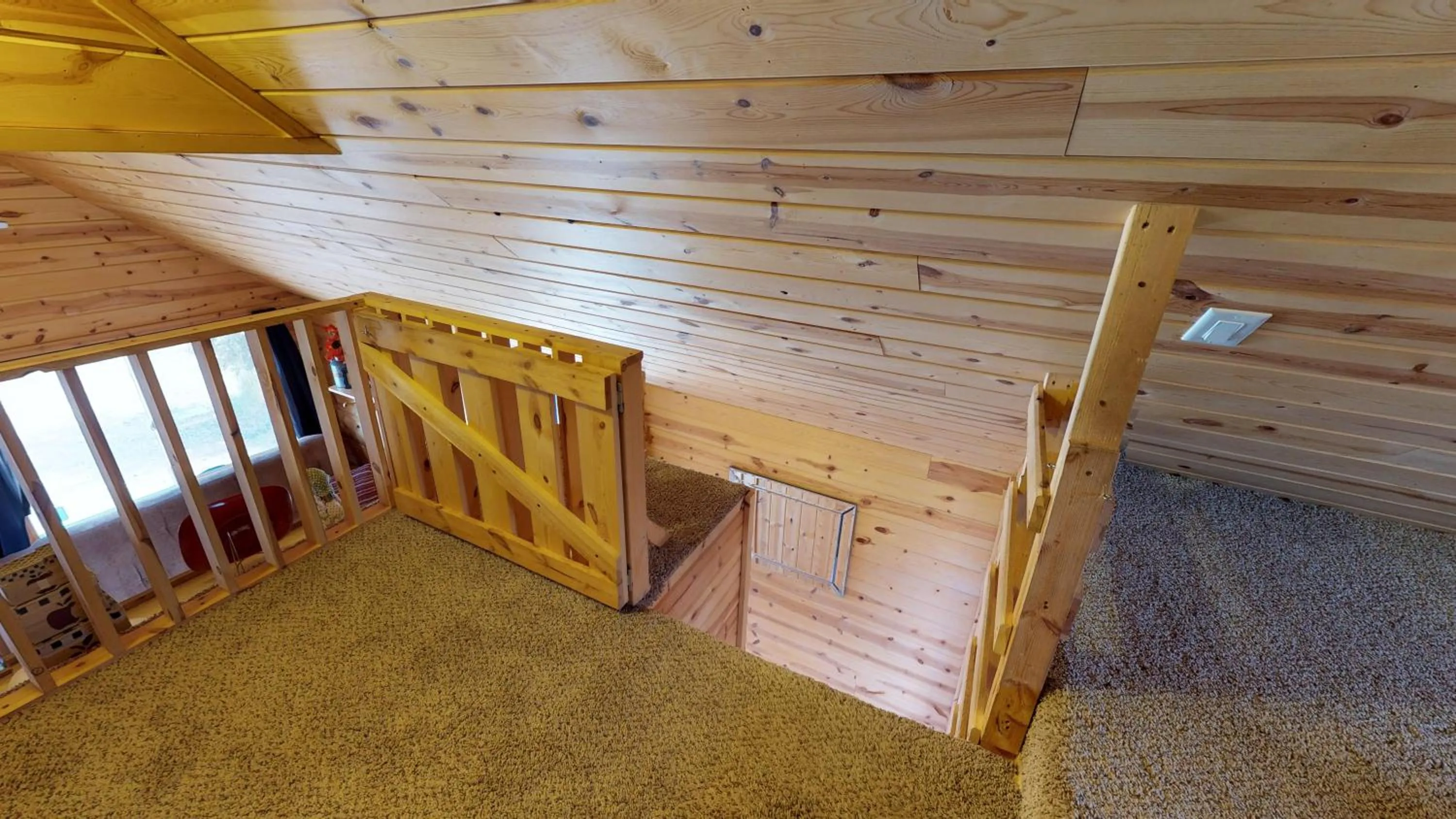Bedroom in White Pine Cabin by Canyonlands Lodging