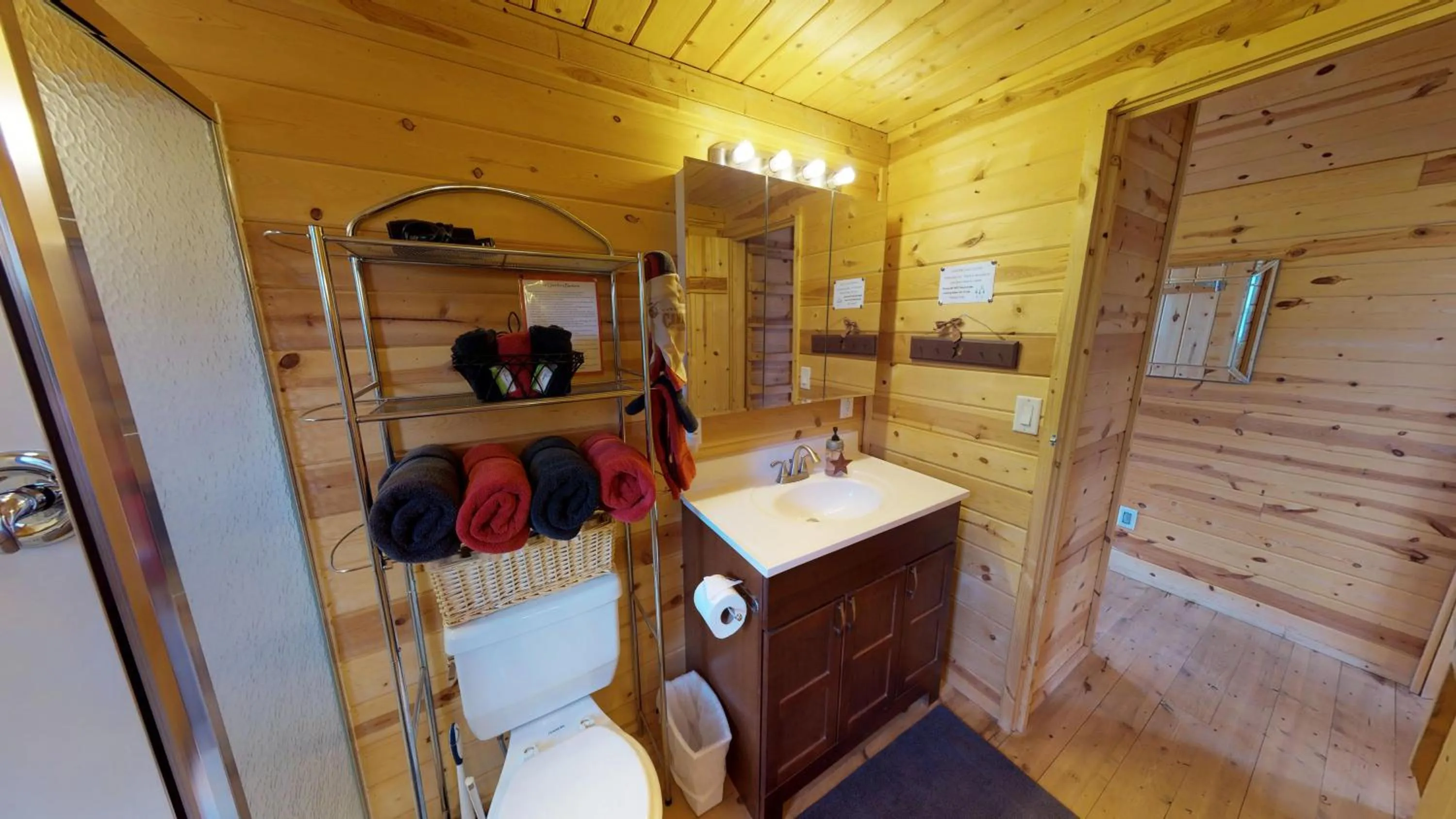 Shower in White Pine Cabin by Canyonlands Lodging
