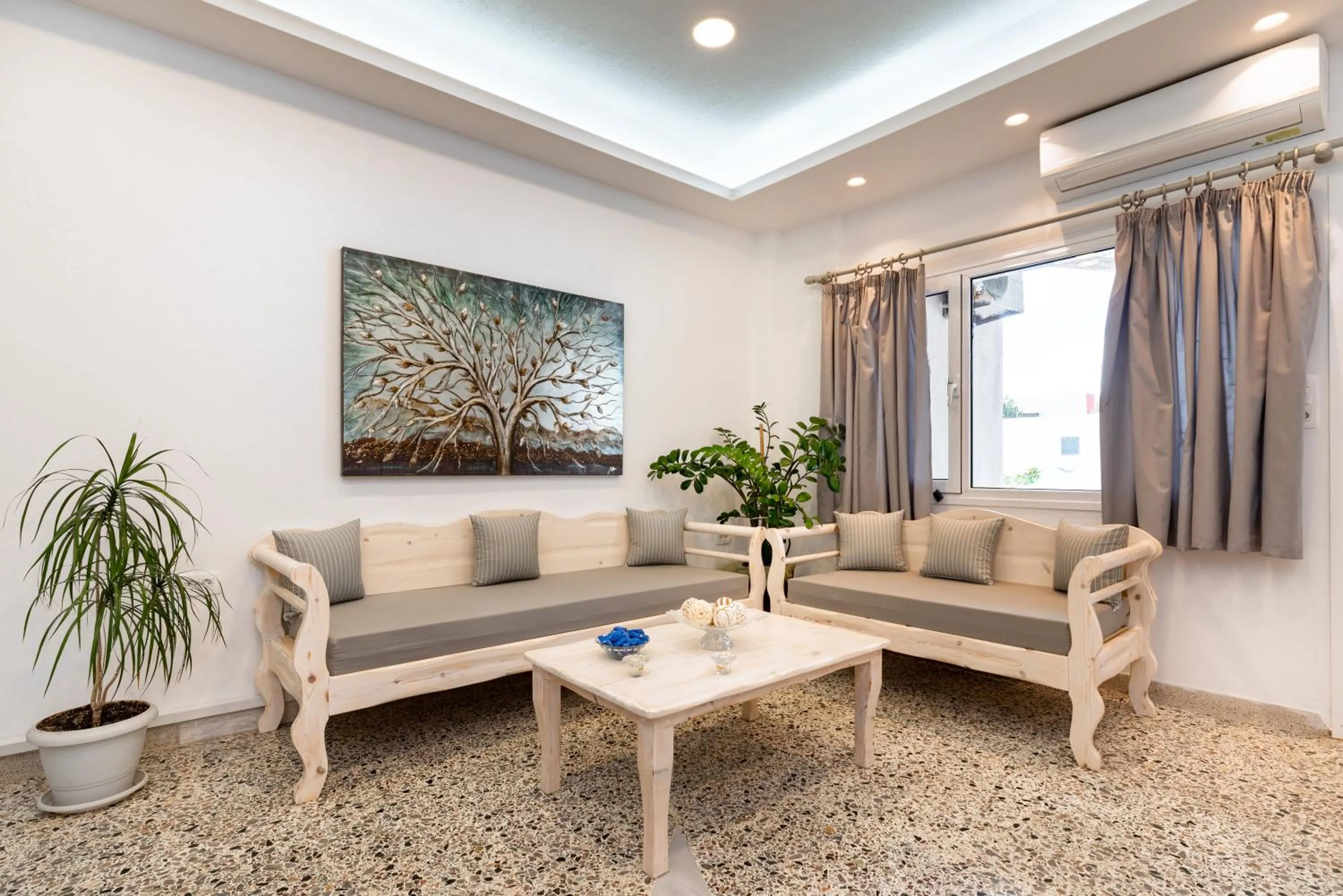 Living room in Villa Aegeon