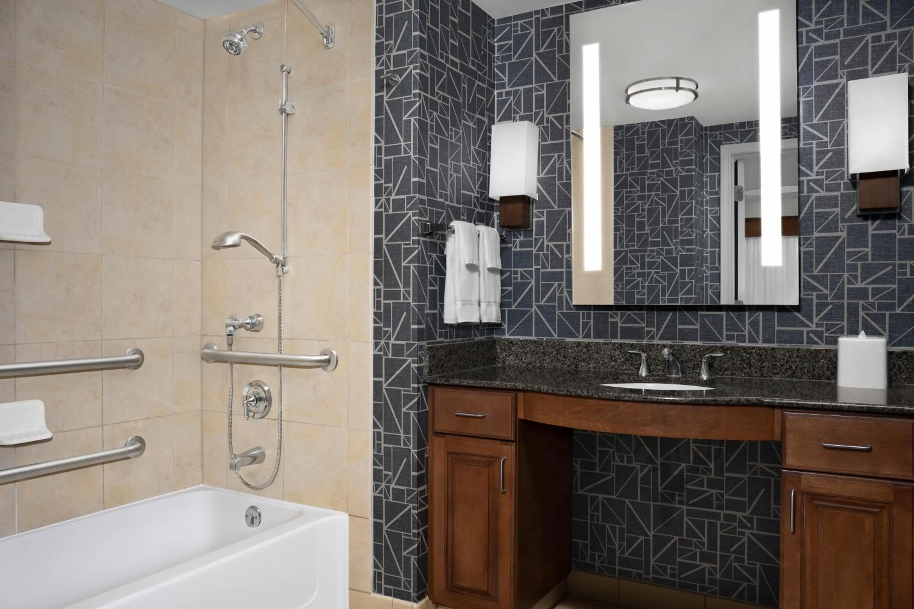 Bathroom in Homewood Suites by Hilton Omaha - Downtown