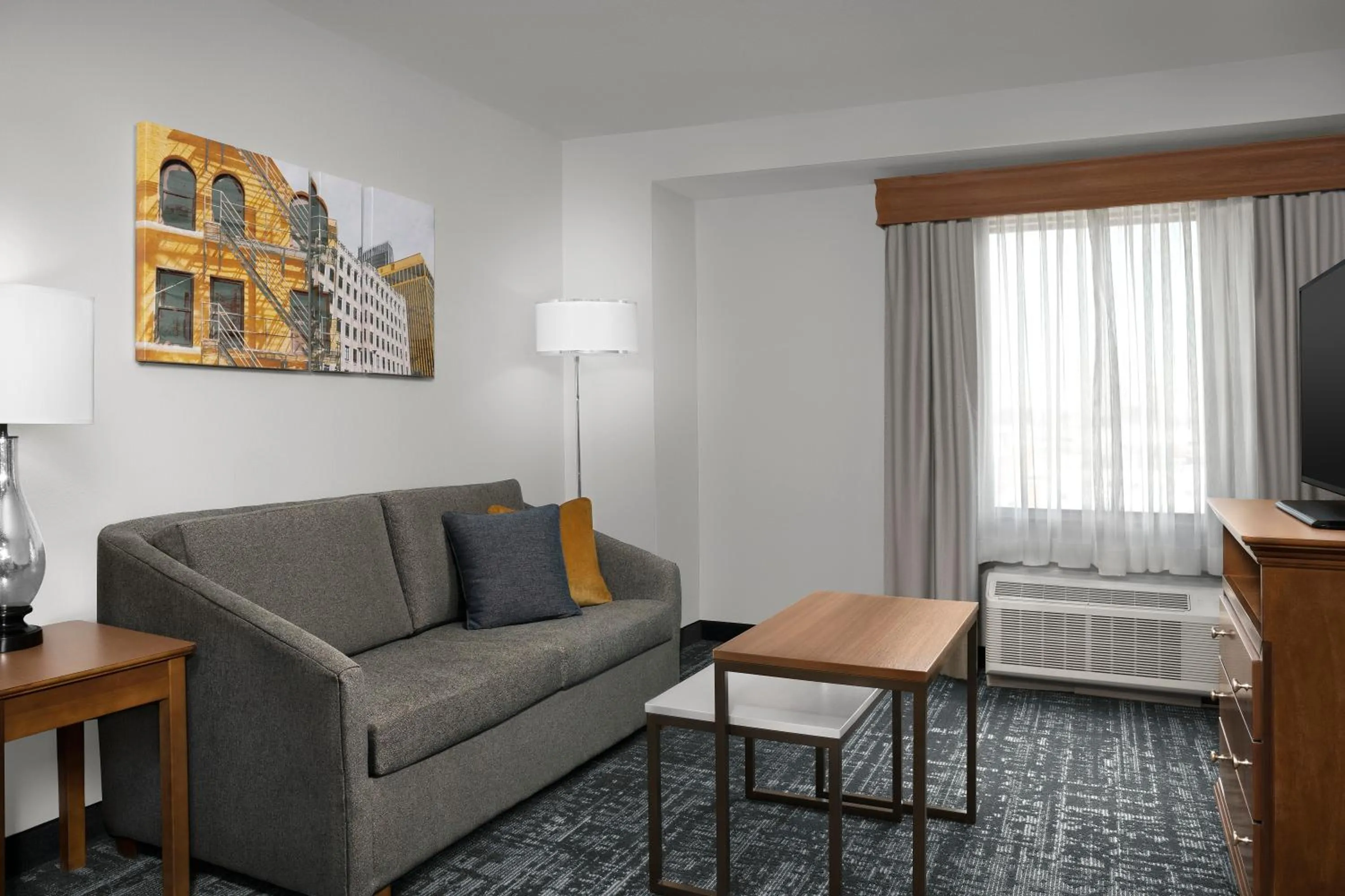 Living room in Homewood Suites by Hilton Omaha - Downtown